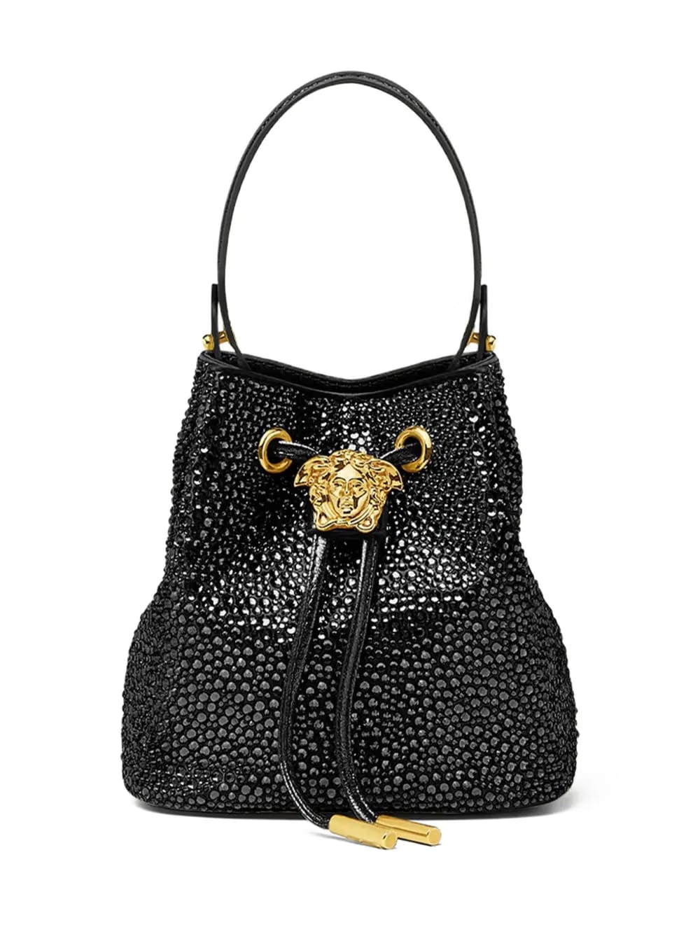 La Medusa crystal-embellished mini bucket bag
