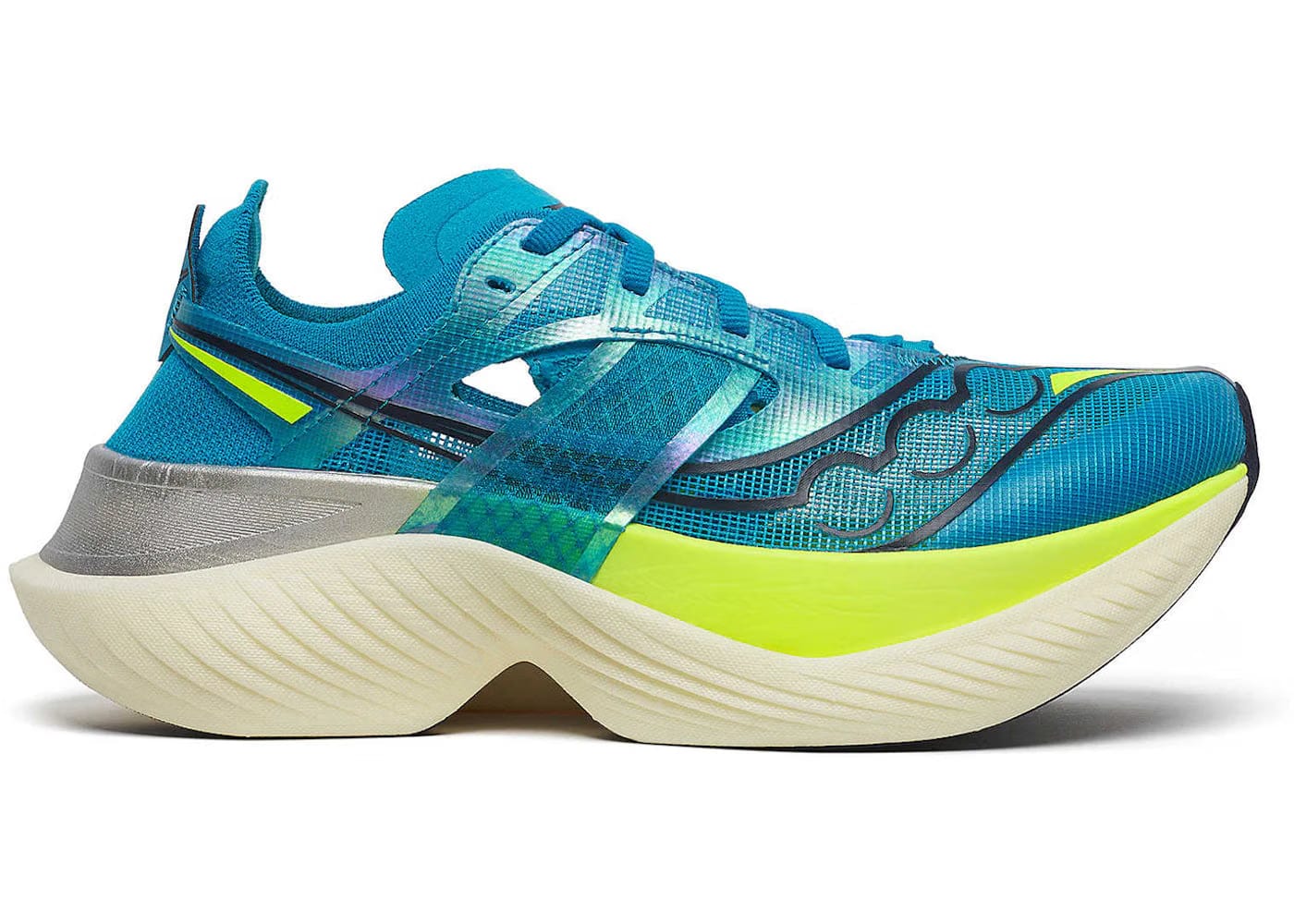 Saucony Endorphin Elite Viziblue Citron Womens