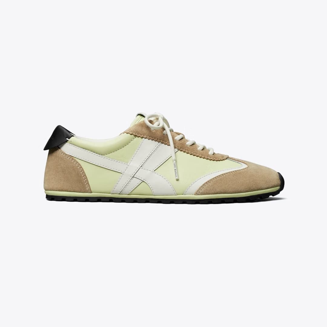 Tory Burch Hank Field Sneaker GREEN / CREAM / BROWN