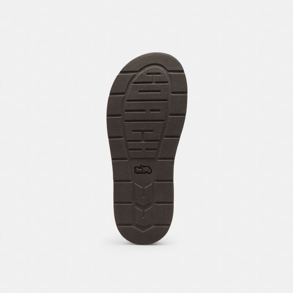 Women's Coach Lucy Lug Sole Sandal In Signature Jacquard Maple Oak