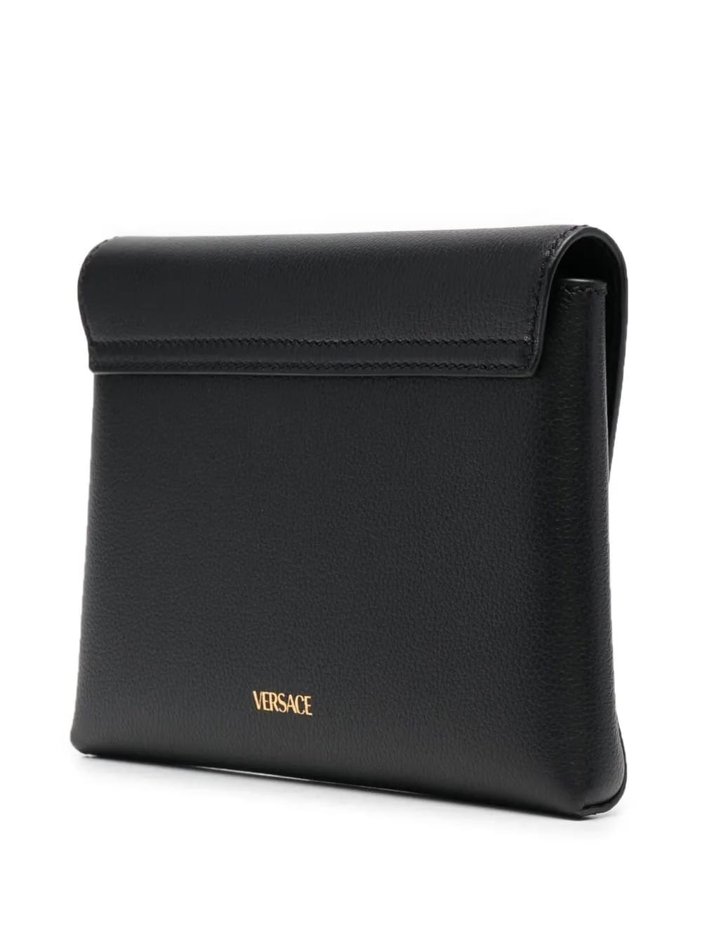 Medusa-plaque leather crossbody bag