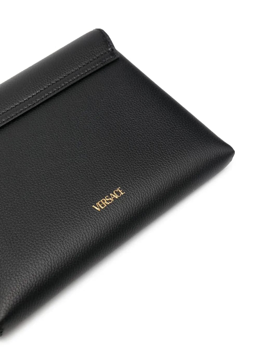 Medusa-plaque leather crossbody bag