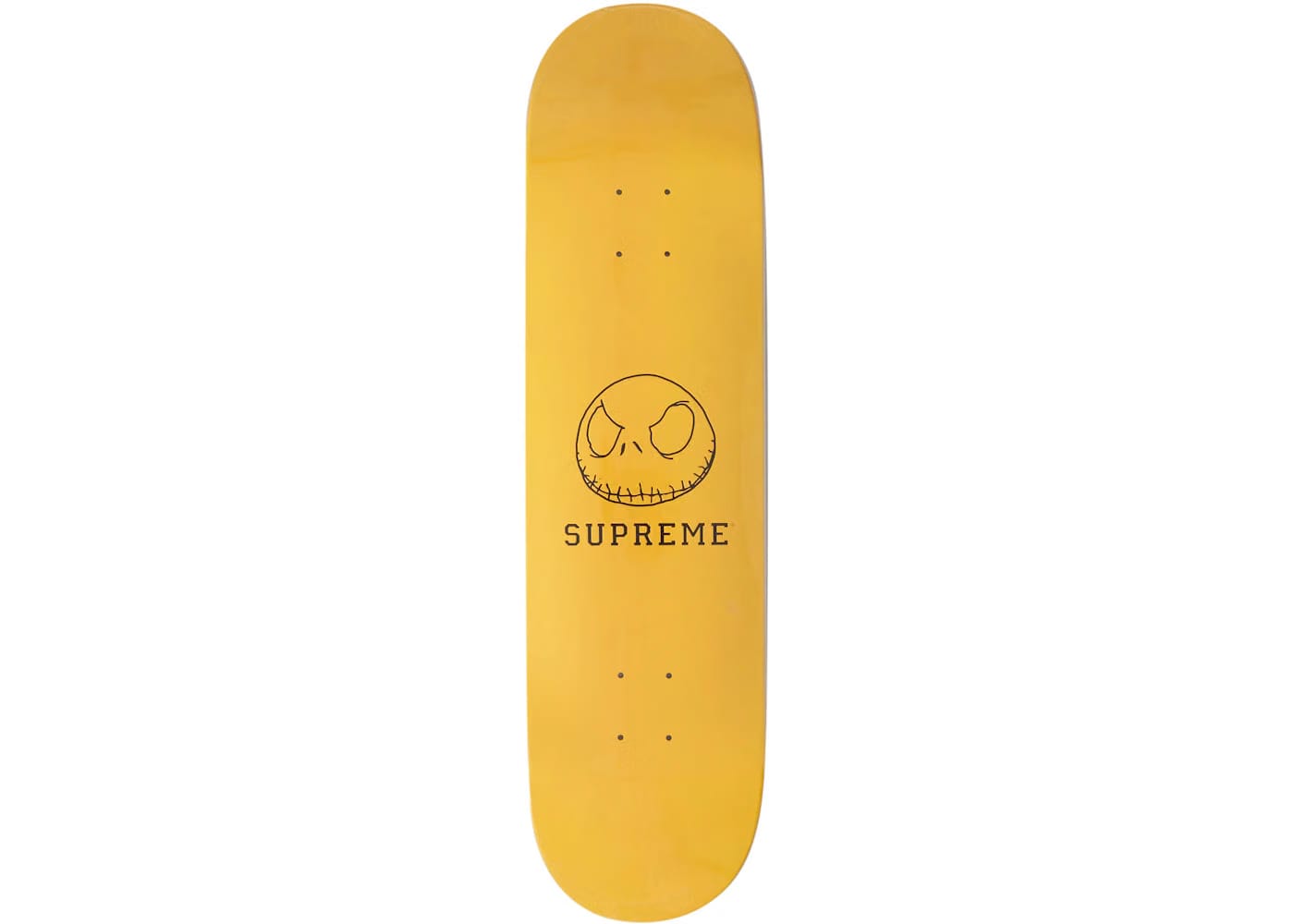 Supreme Skeleton Skateboard Deck Yellow