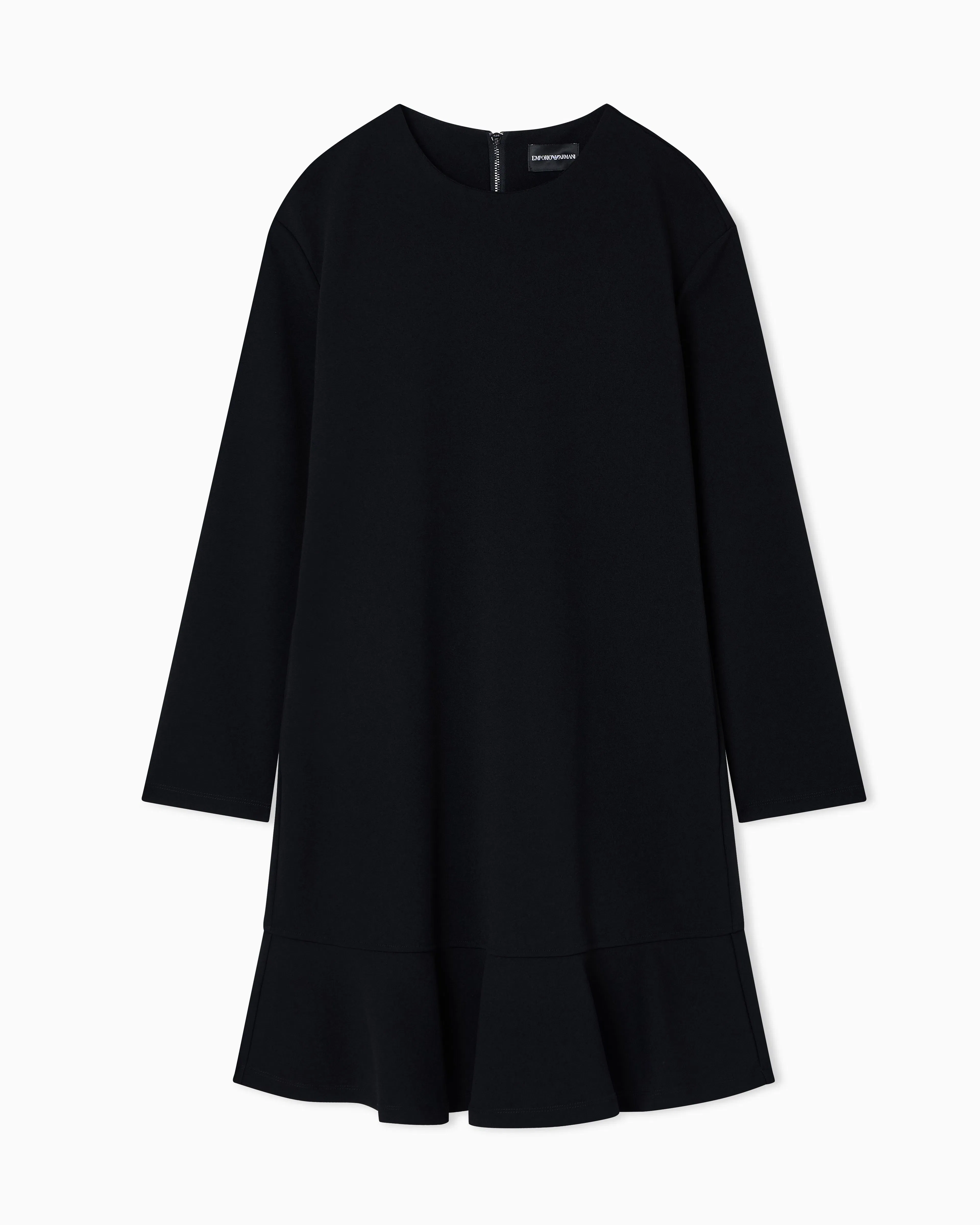 Emporio Armani Scuba crêpe scuba dress with a flounce