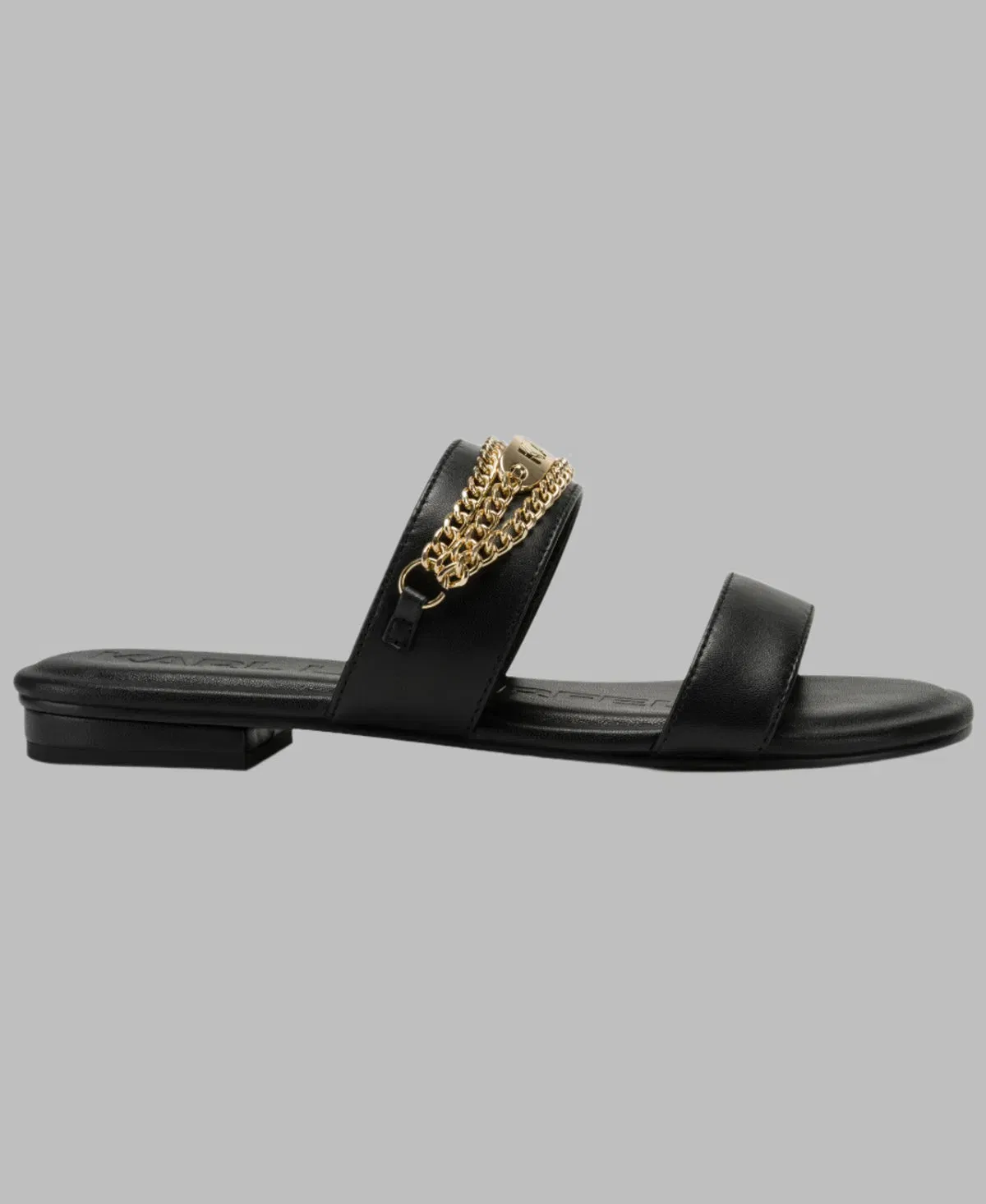 KarlLagerfeld Canne double band flat sandal black