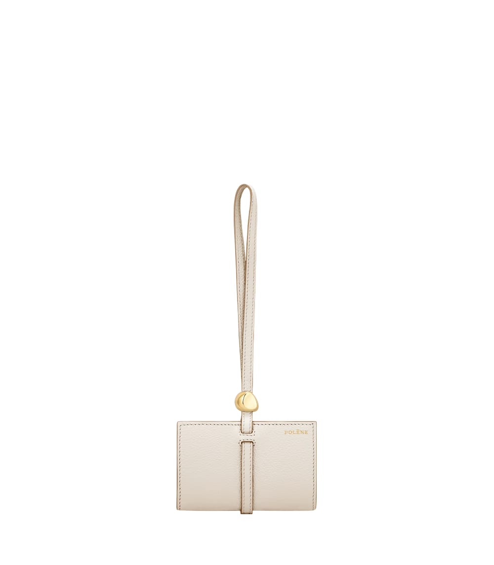 Polene Kaye Card Holder Textured Duo Chalk