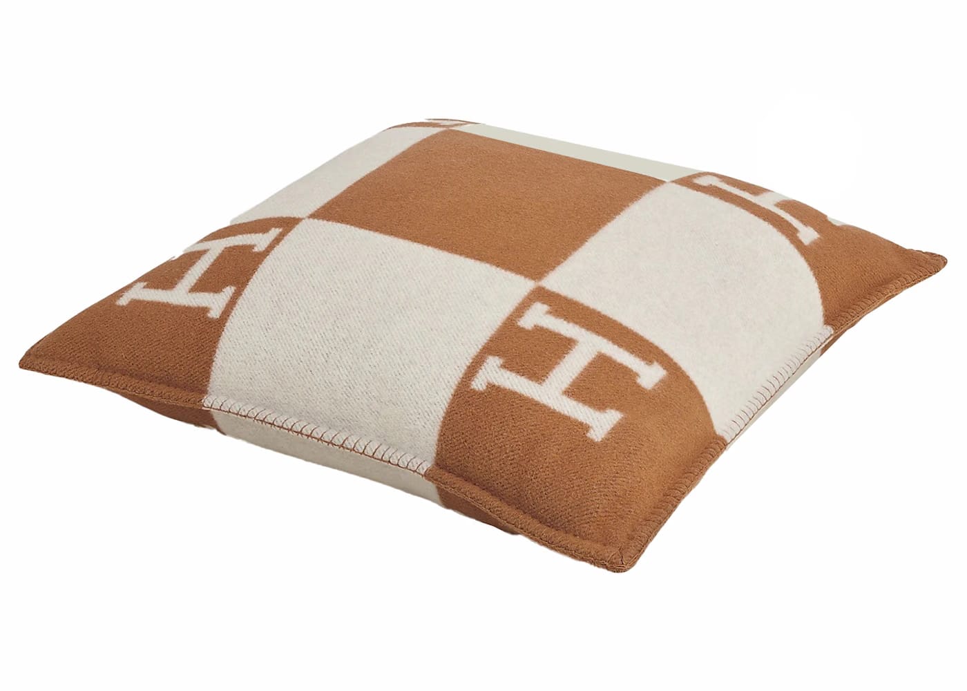 Hermes Avalon Pillow Large Model Ecru/Camel