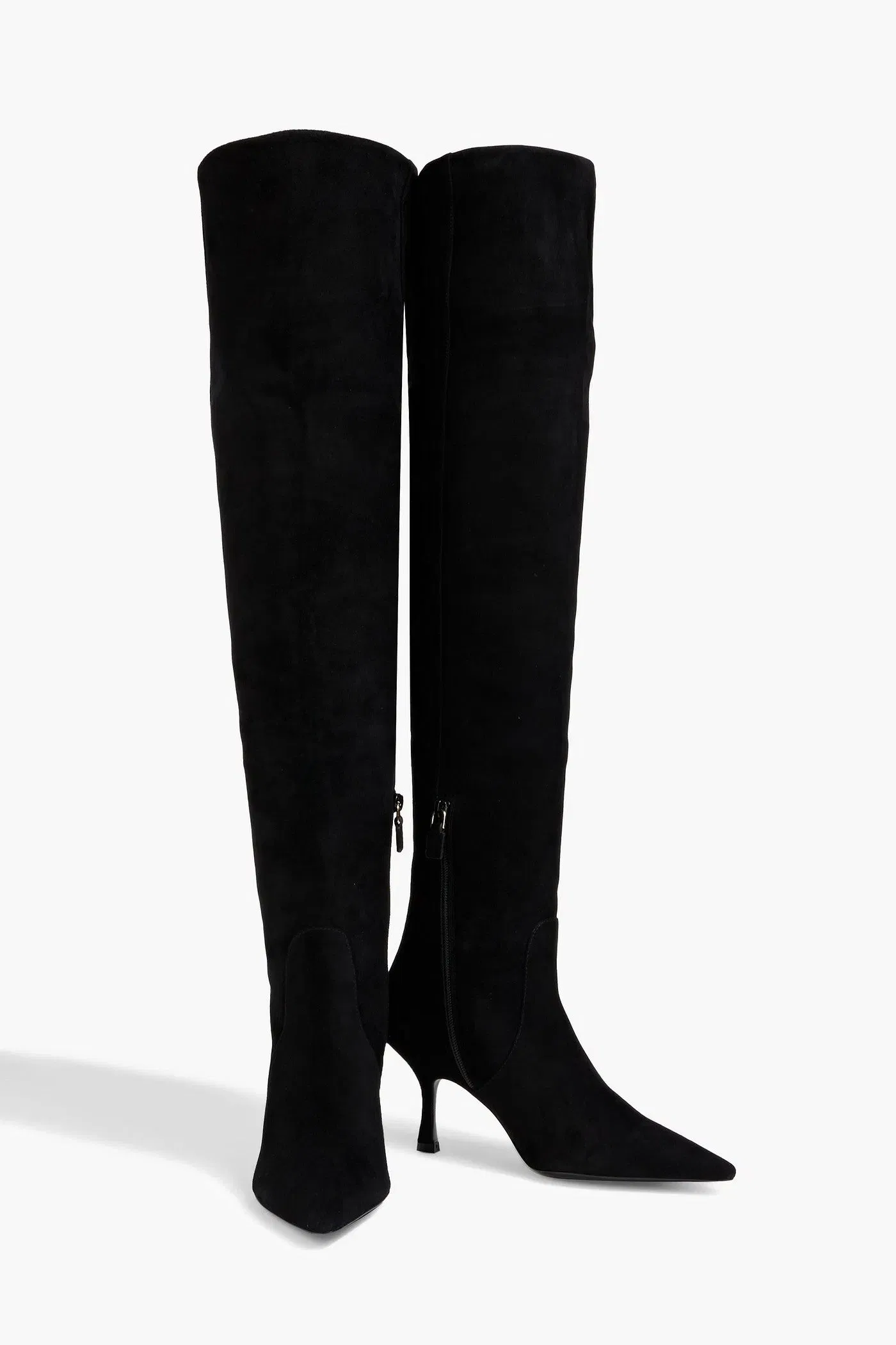 Stuart Weitzman Naomi 75 Suede Over-The-Knee Boots Black Women's