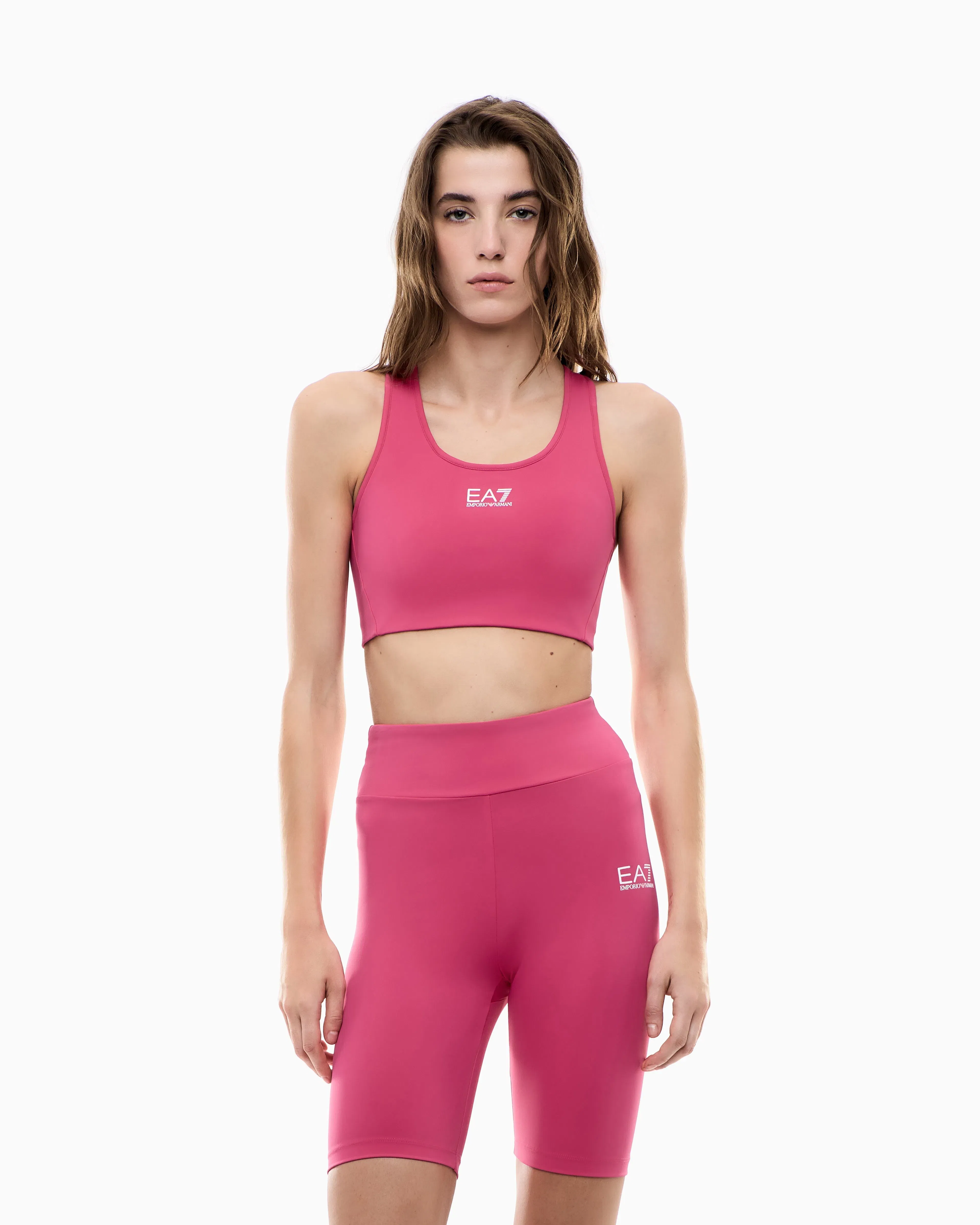EA7 Medium-support sports bra in VIGOR7 technical fabric