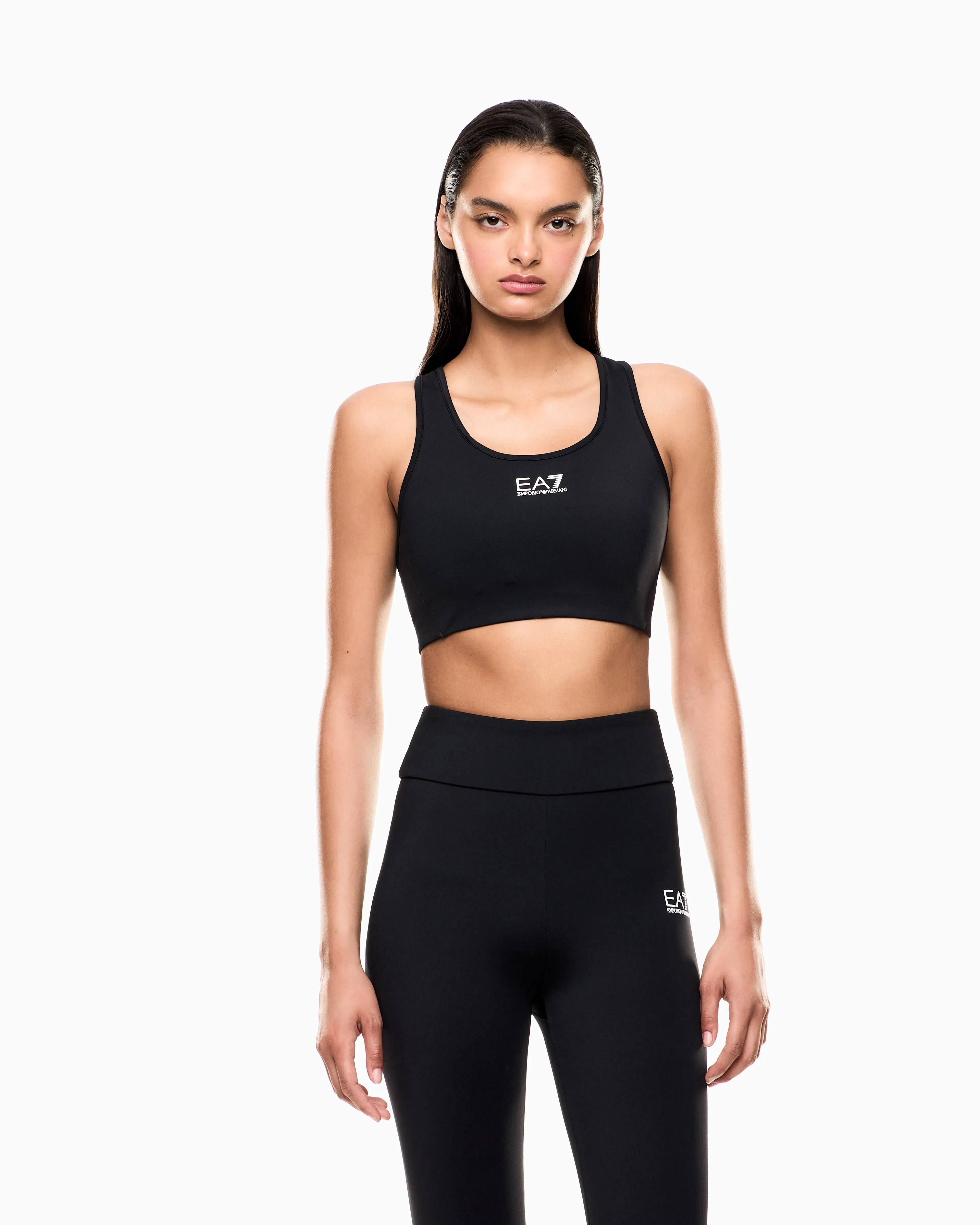 EA7 Medium-support sports bra in VIGOR7 technical fabric