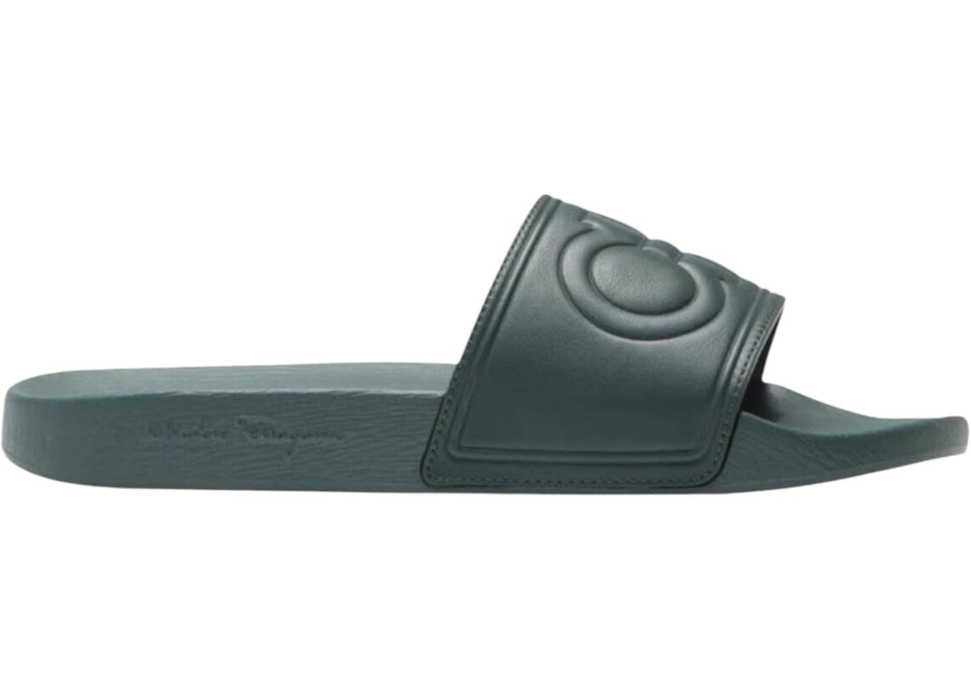 Salvatore Ferragamo Groove 9 Slide Green