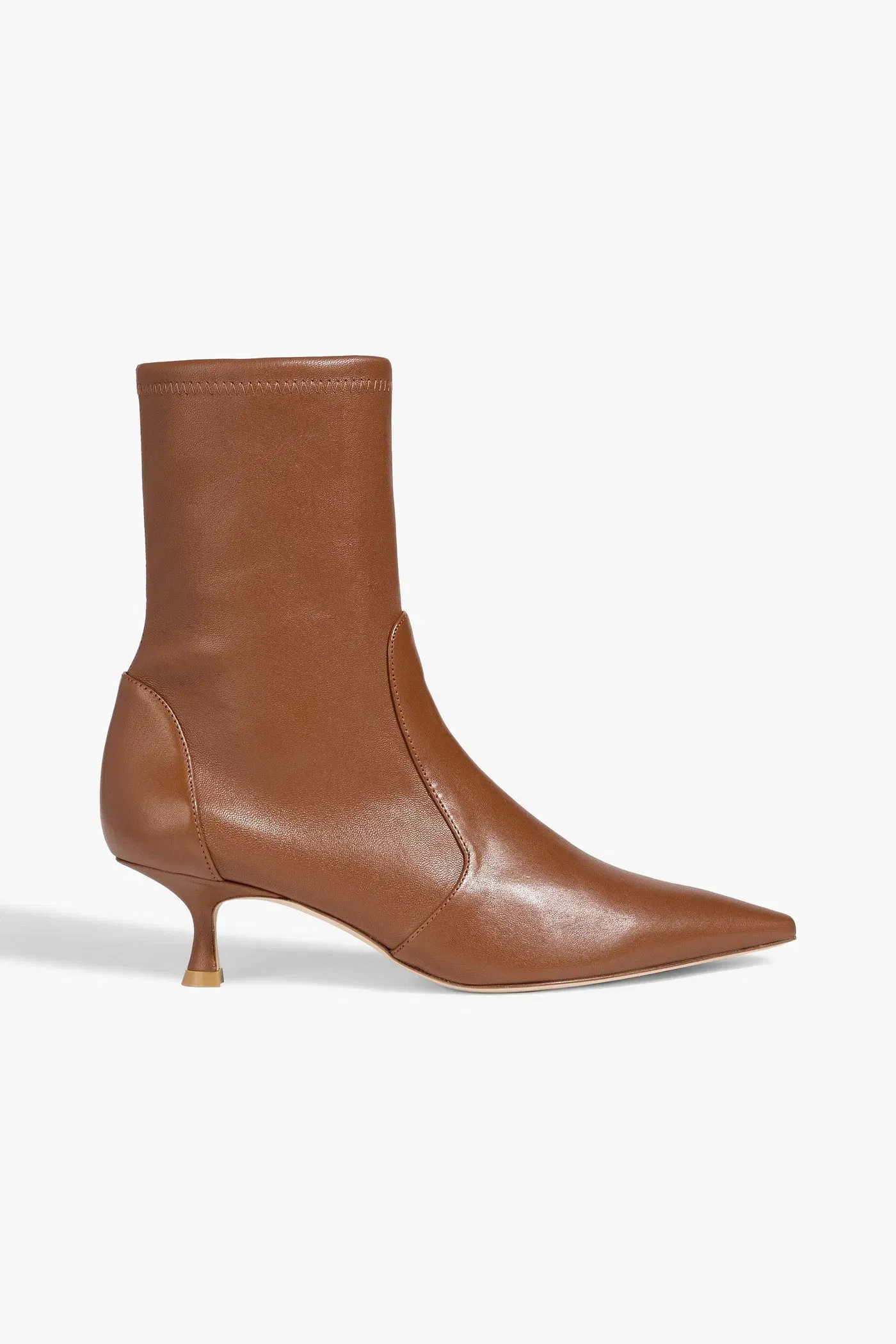 Stuart Weitzman Naomi 50 Leather Ankle Boots Brown Women's