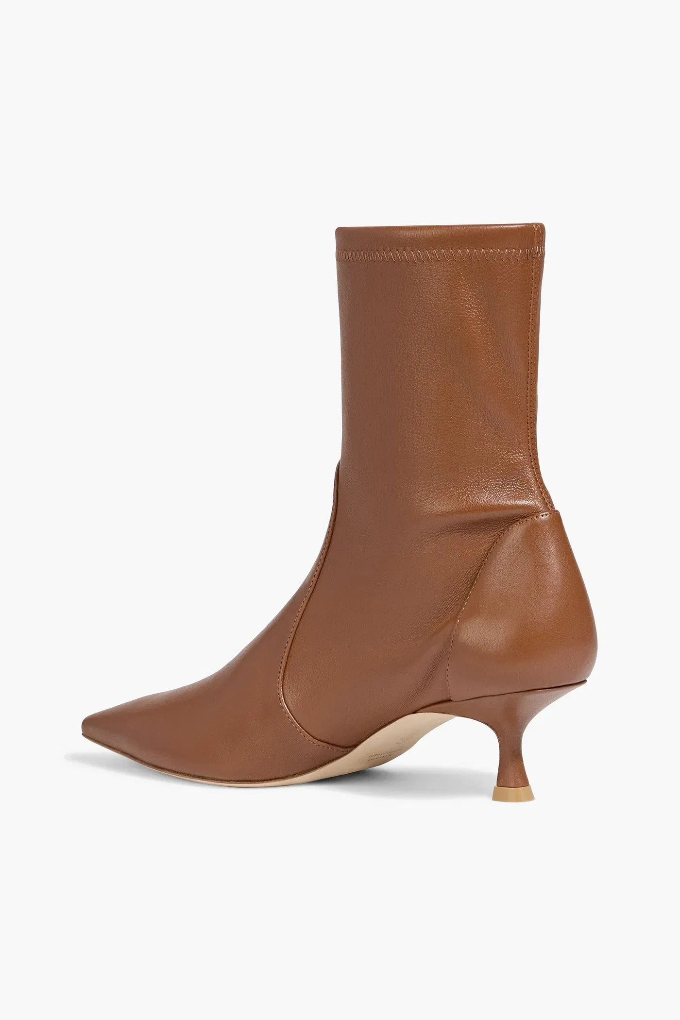 Stuart Weitzman Naomi 50 Leather Ankle Boots Brown Women's