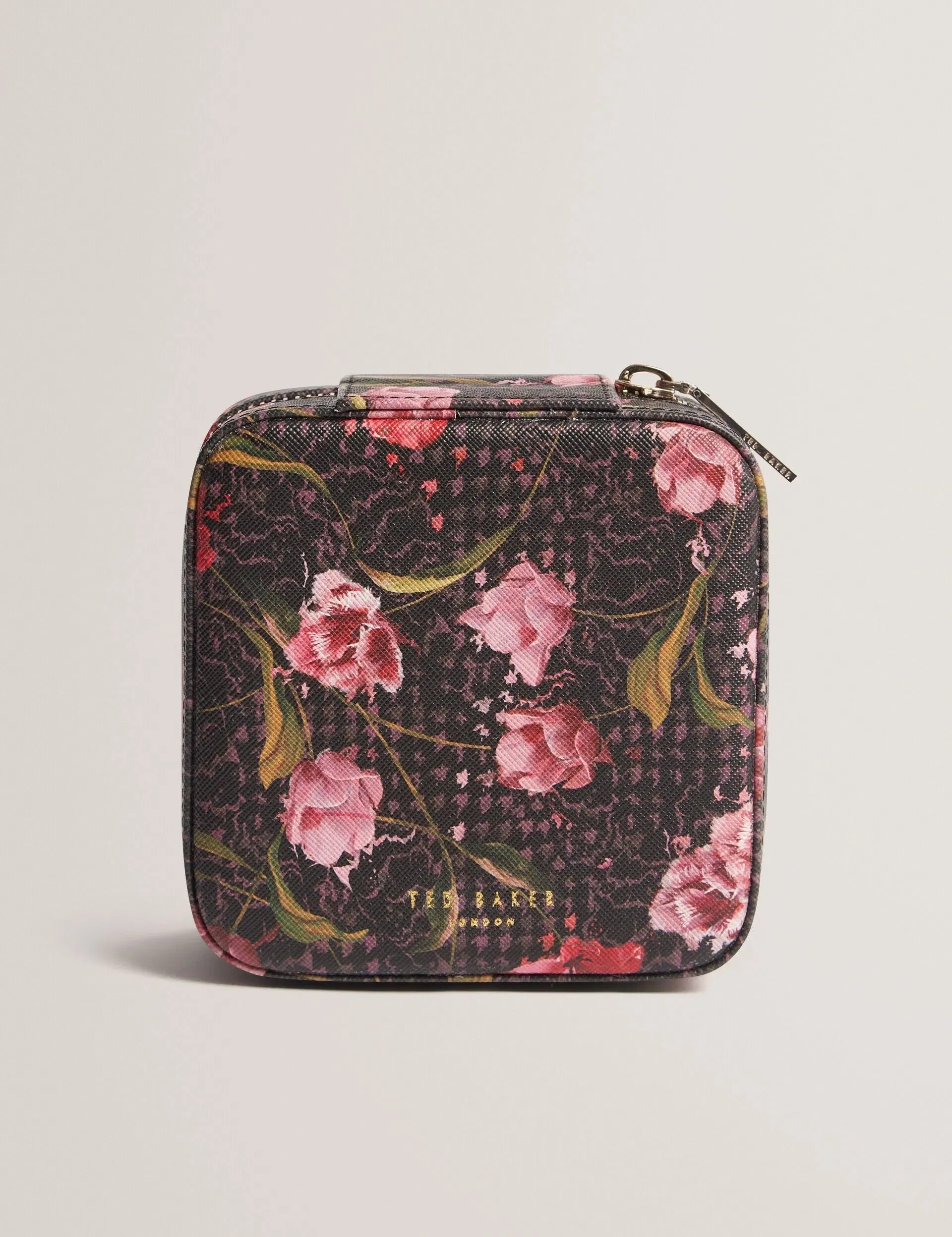 Ted Baker Tulsaa Floral Check Print Pu Jewellery Case Women's