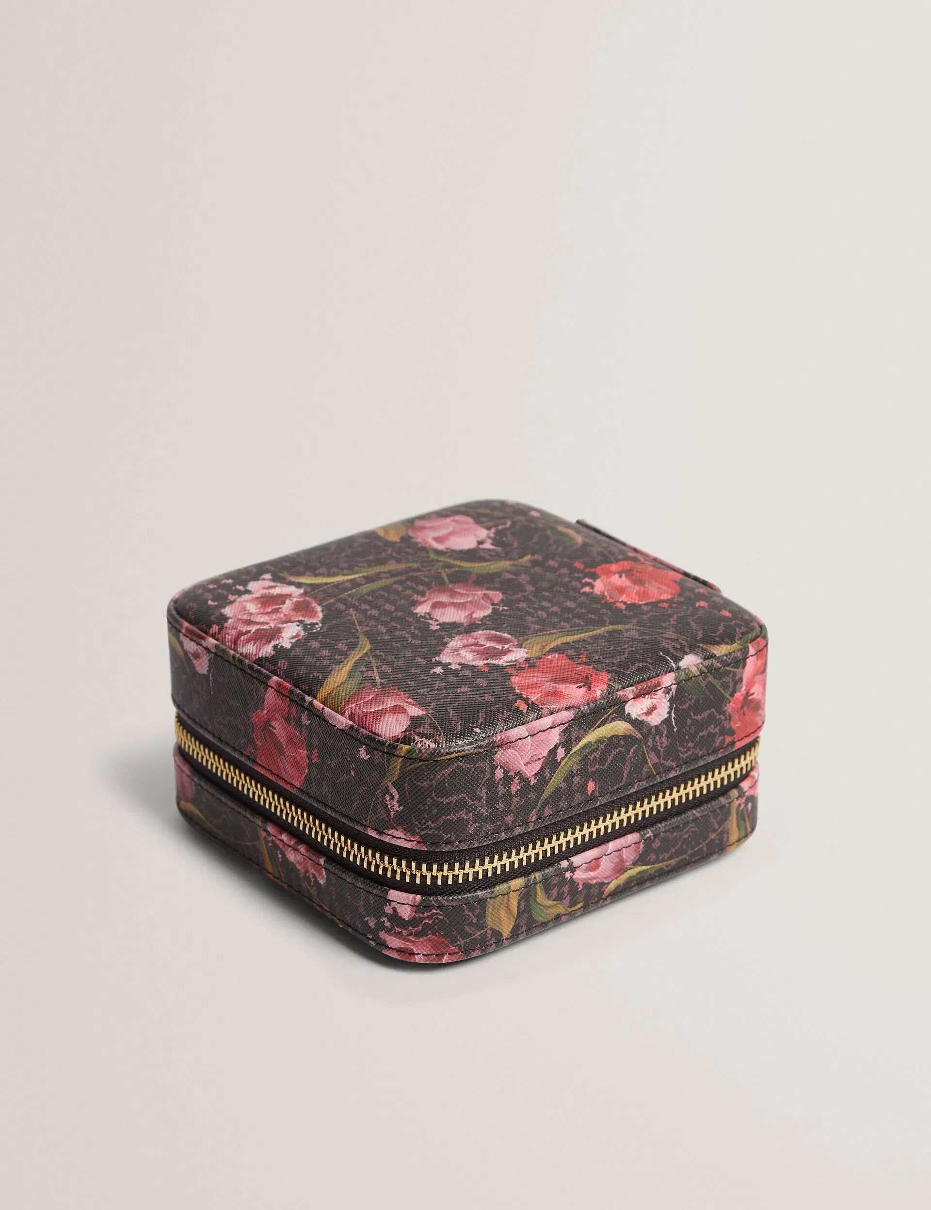 Ted Baker Tulsaa Floral Check Print Pu Jewellery Case Women's