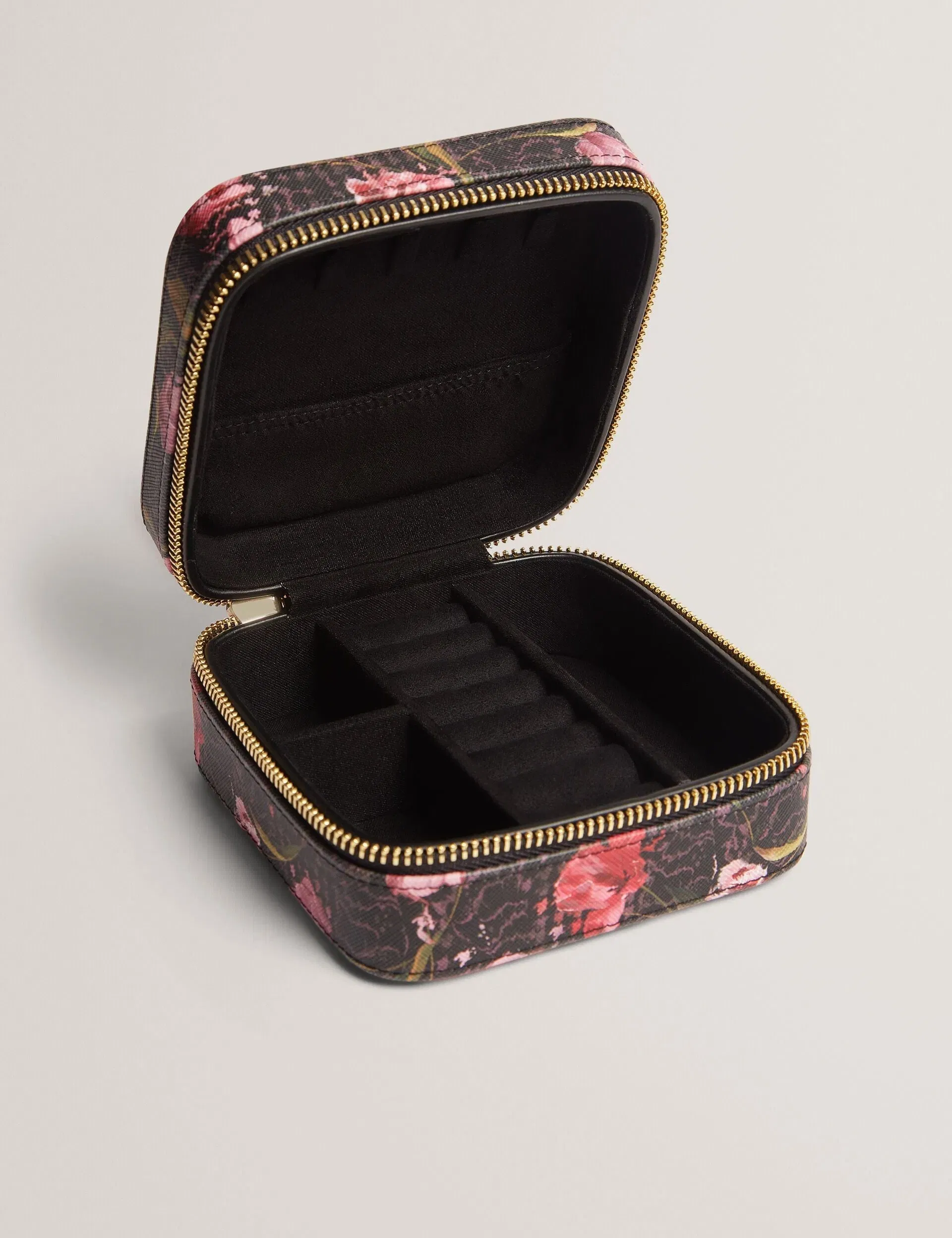 Ted Baker Tulsaa Floral Check Print Pu Jewellery Case Women's