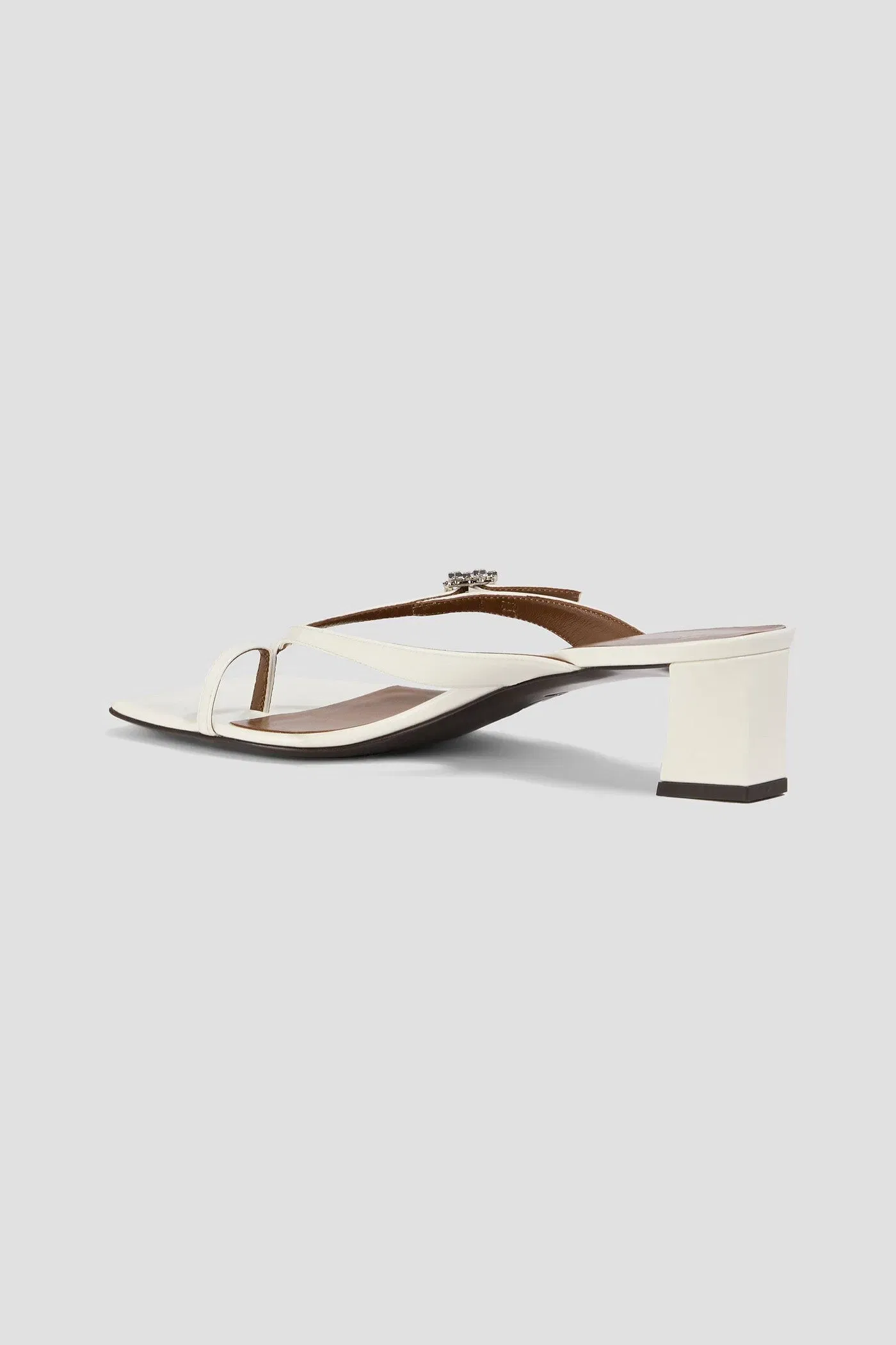 Giuseppe Zanotti Amandhine 45 Patent-Leather Mules White Women's