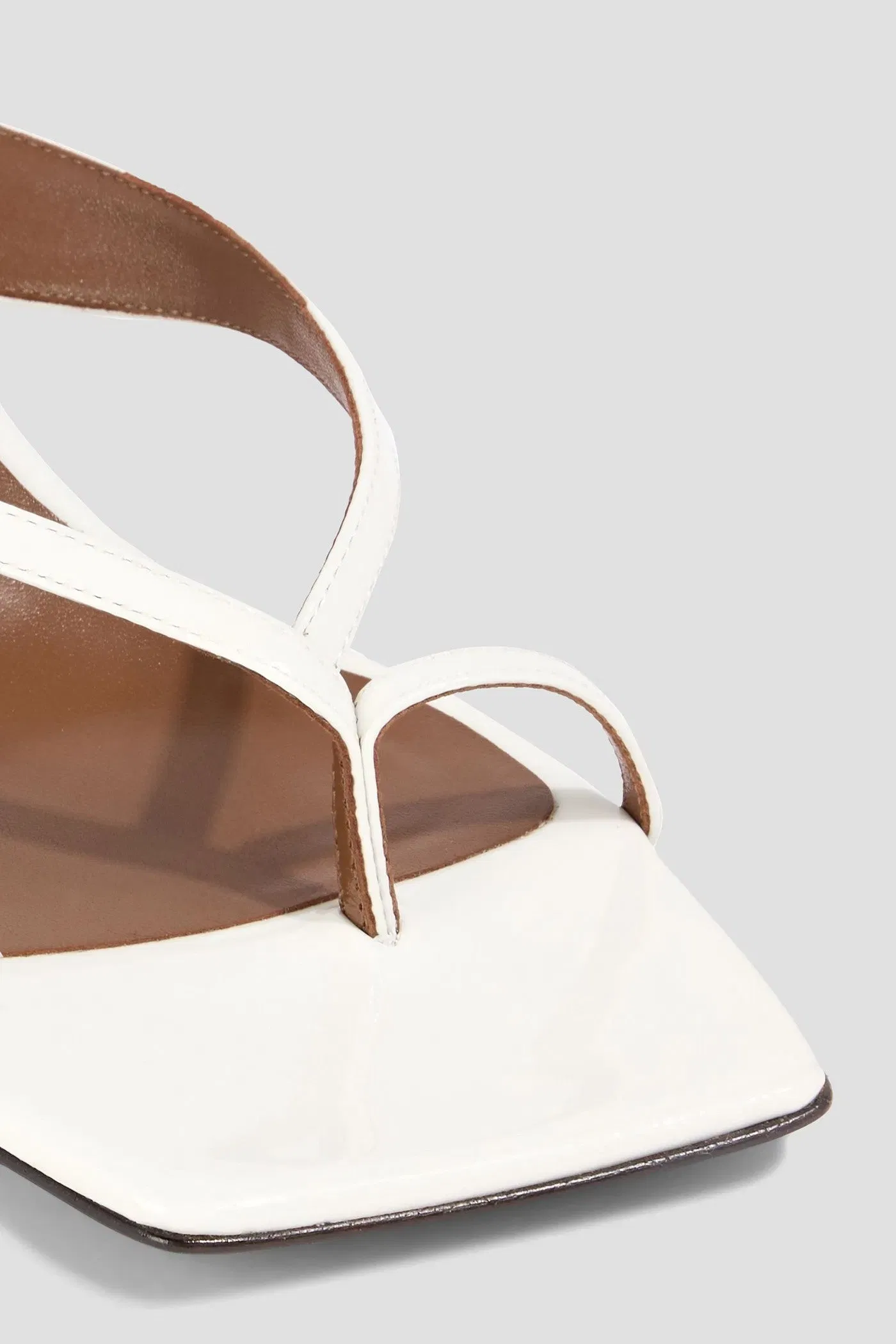 Giuseppe Zanotti Amandhine 45 Patent-Leather Mules White Women's