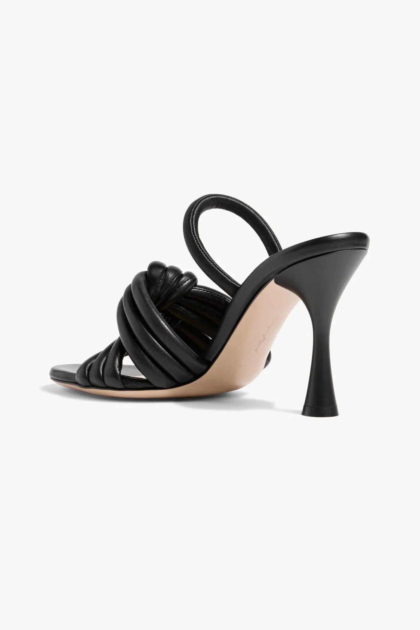 Gianvito Rossi Ottavia Twisted Leather Mules Black Women's