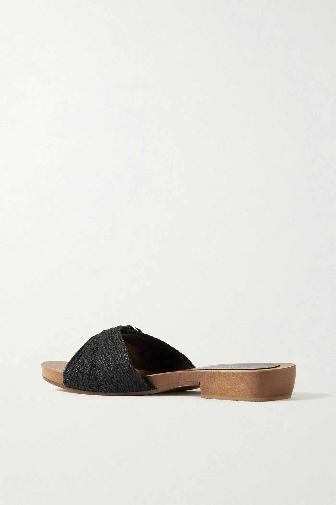 Gabriela Hearst Clover Buckled Jute Slides Black Women's