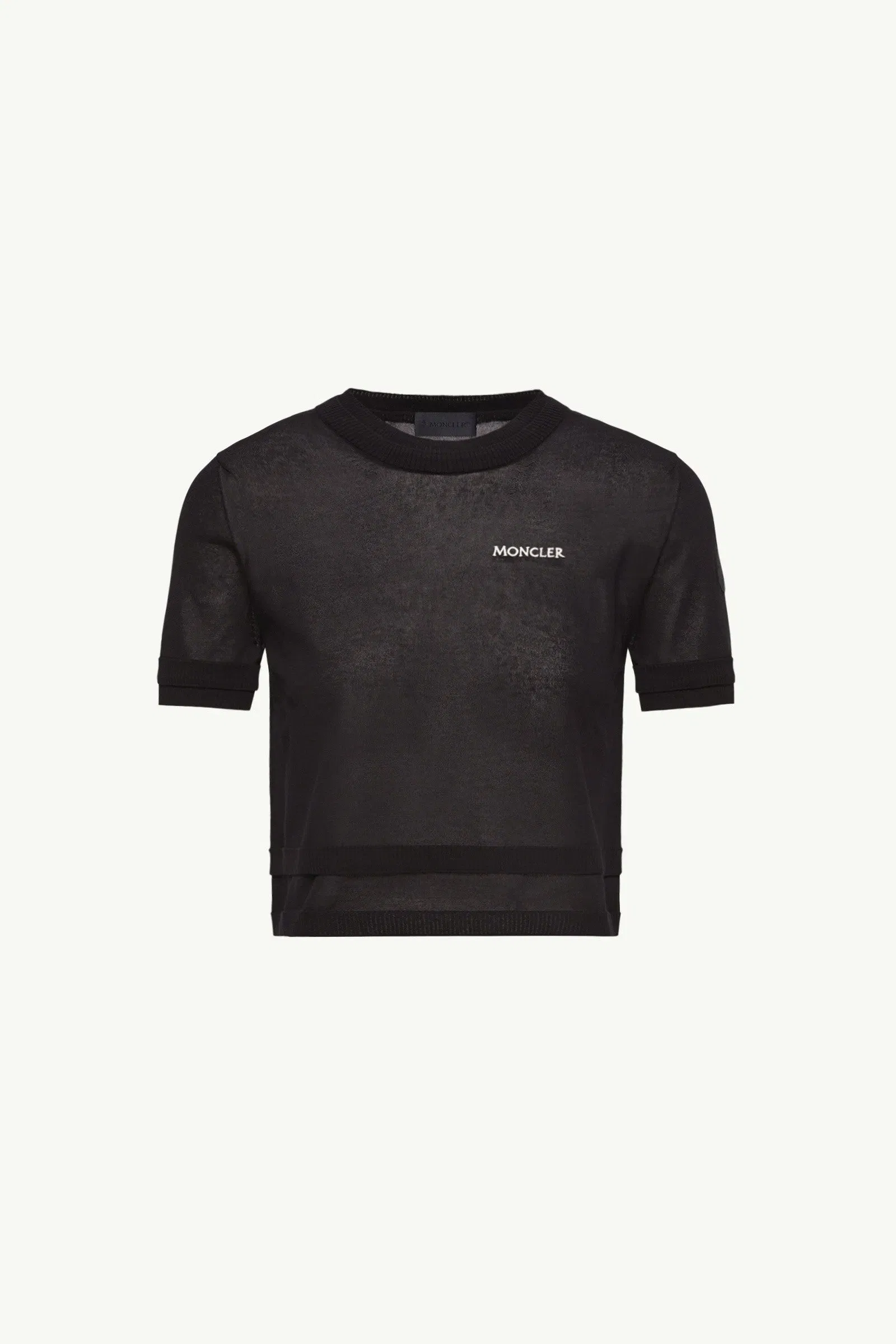 Moncler Double-Trimmed Cotton T-Shirt Dark Blue Dark Blue