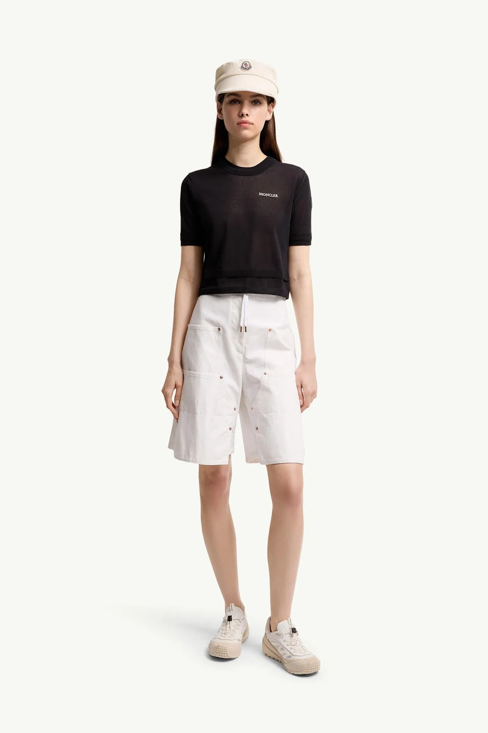 Moncler Double-Trimmed Cotton T-Shirt Dark Blue Dark Blue