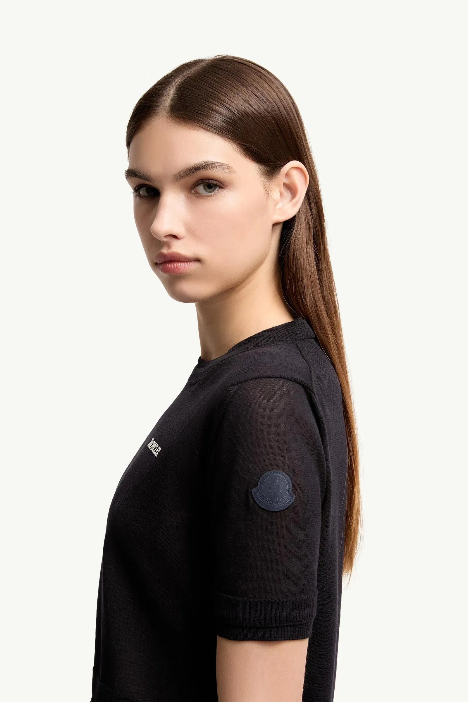 Moncler Double-Trimmed Cotton T-Shirt Dark Blue Dark Blue