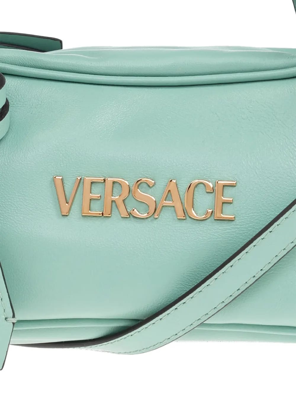 Versace Tag leather mini shoulder bag
