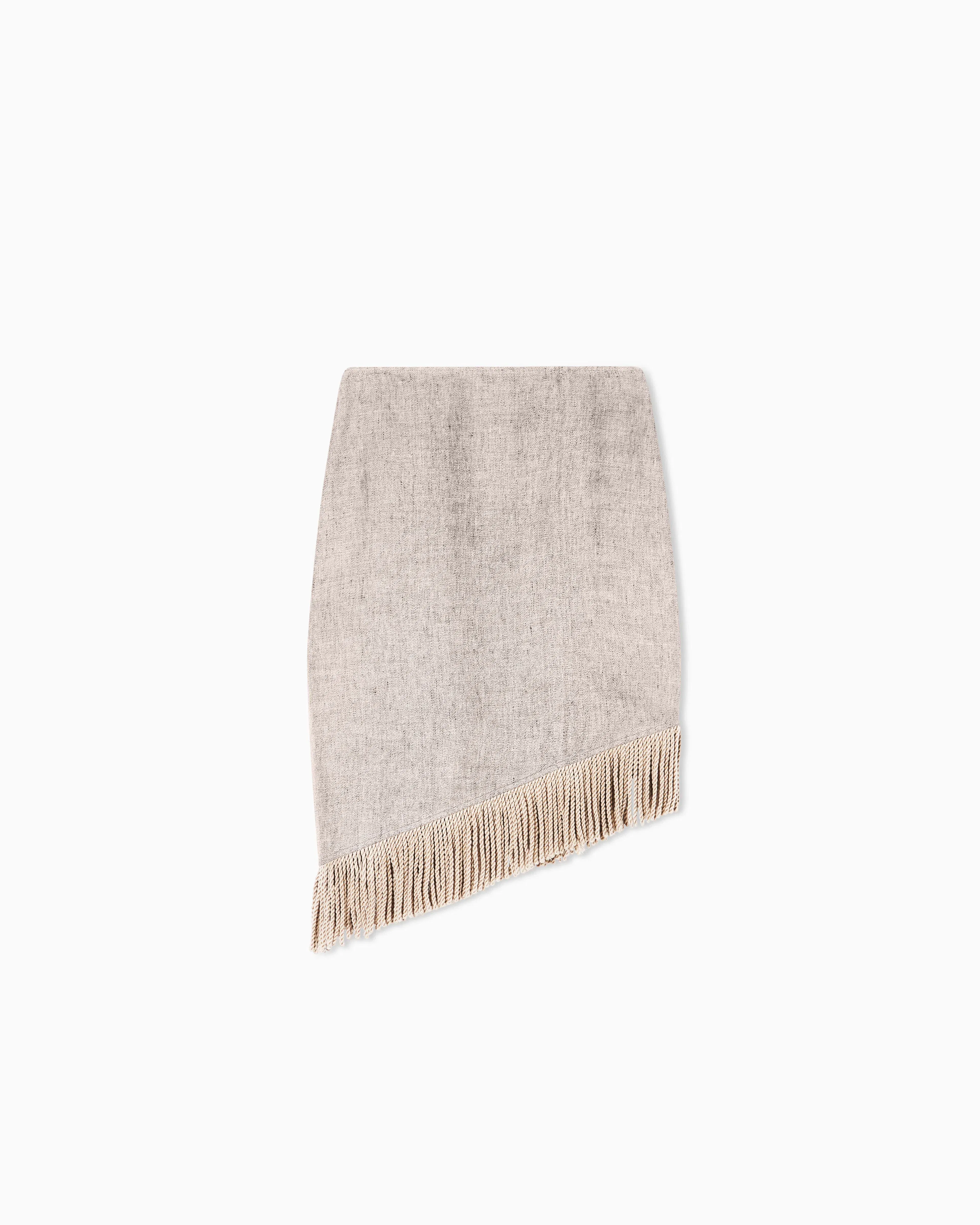 Emporio Armani Heavy linen canvas midi skirt