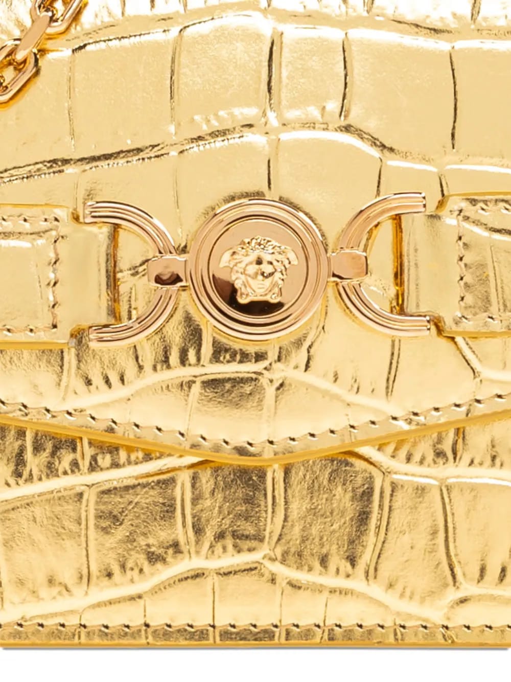 Medusa '95 crocodile-effect clutch bag