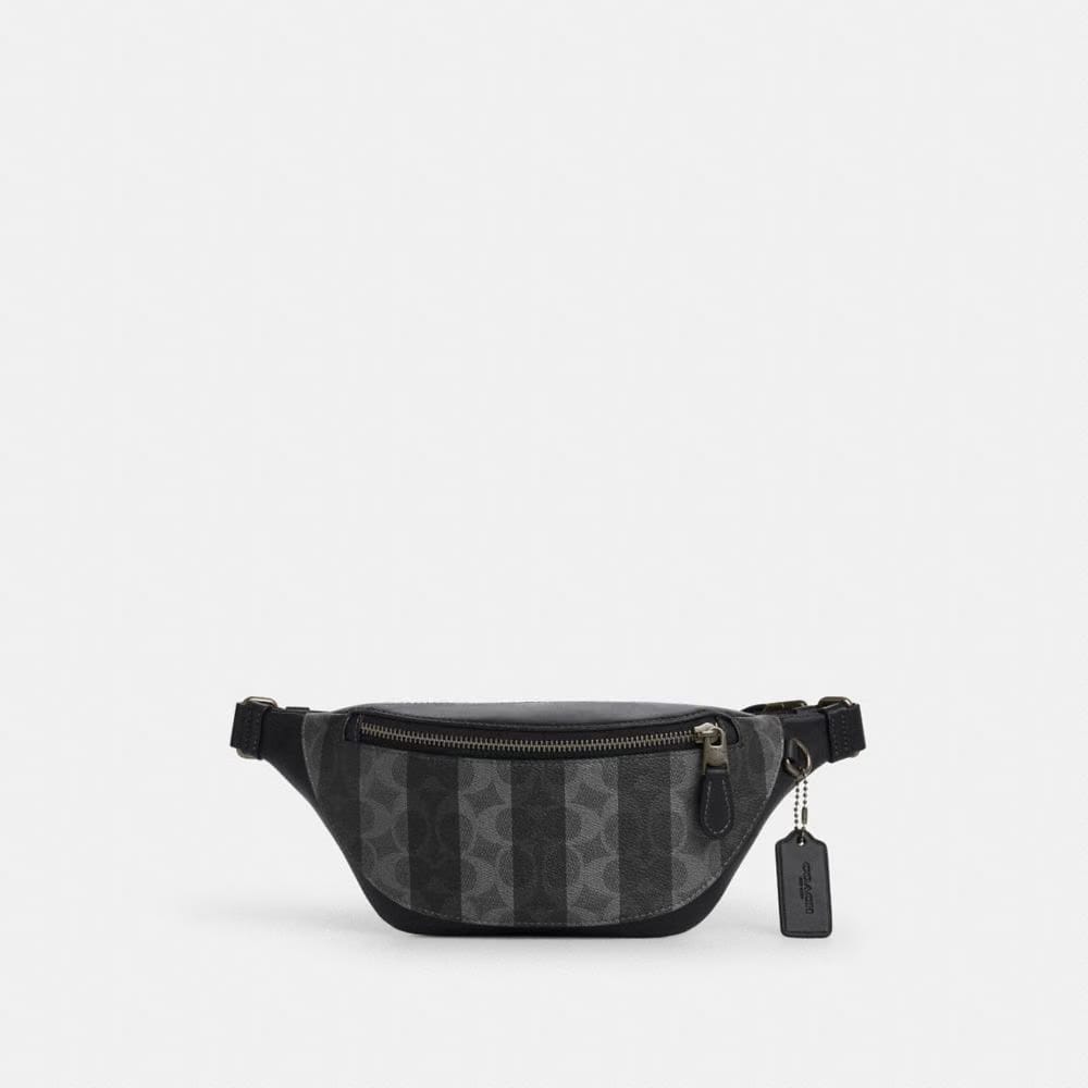 Warren Mini Belt Bag In Signature Canvas With Stripes