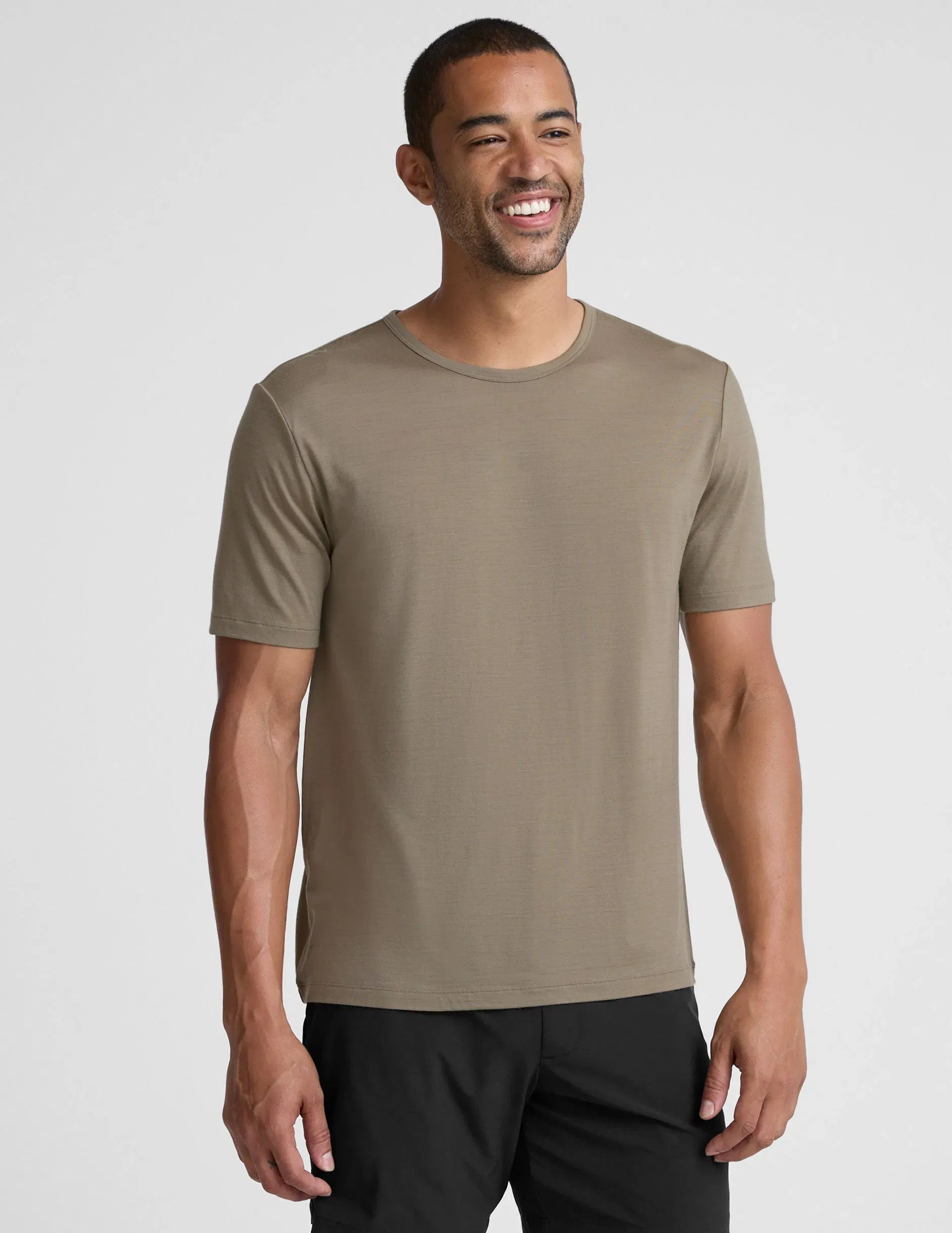 Beyond Yoga Merino Wool Mens Short Sleeve Crew