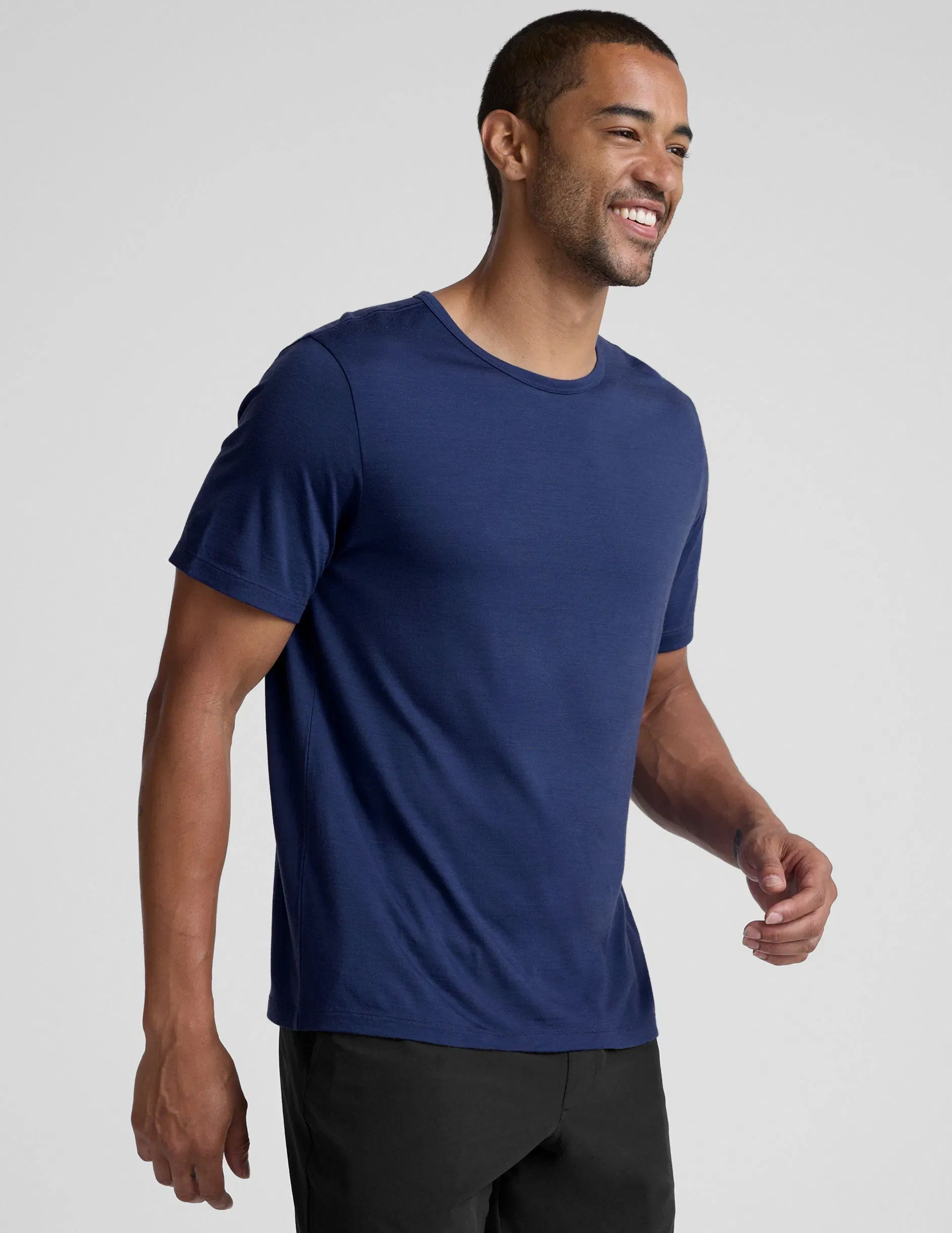 Beyond Yoga Merino Wool Mens Short Sleeve Crew