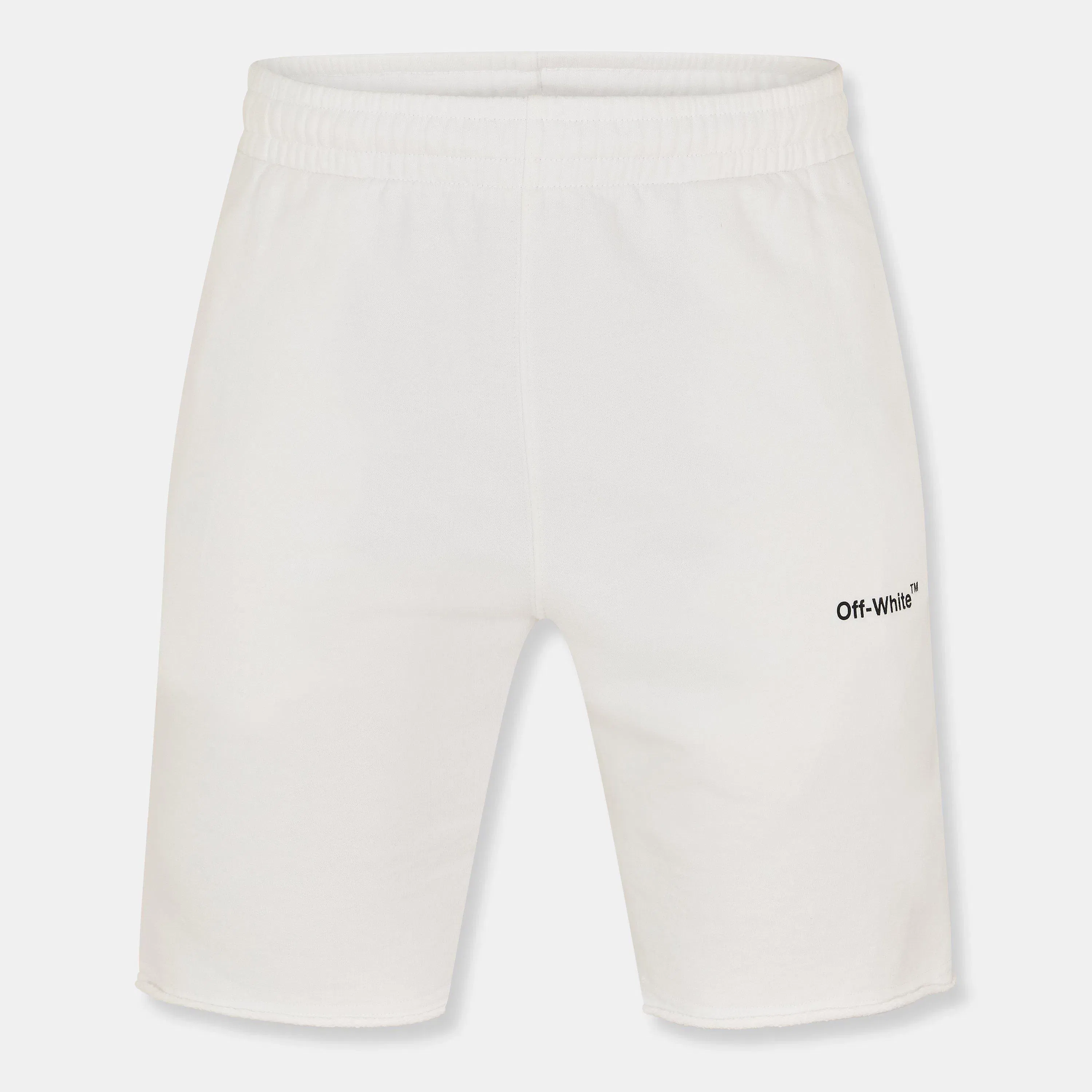 Diag Cotton Arrow Motif Fleece Jogger Shorts