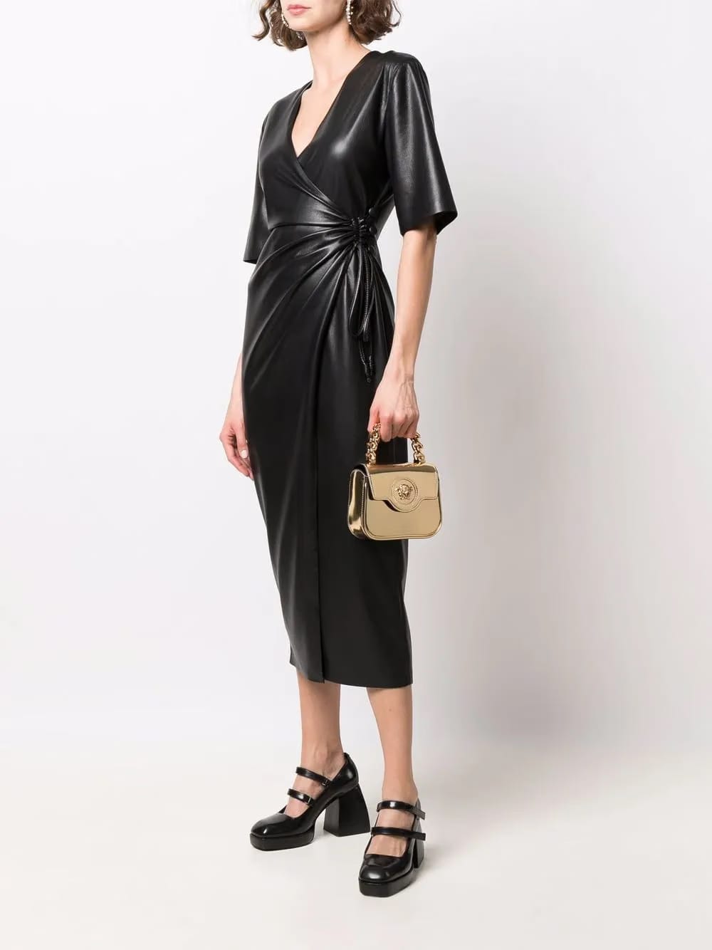 La Medusa patent-leather mini bag
