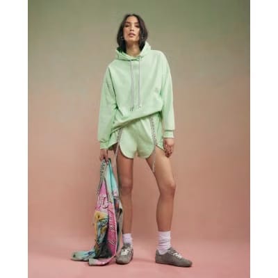 Green Year Zero Embellished Shorts