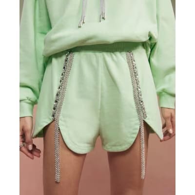 Green Year Zero Embellished Shorts