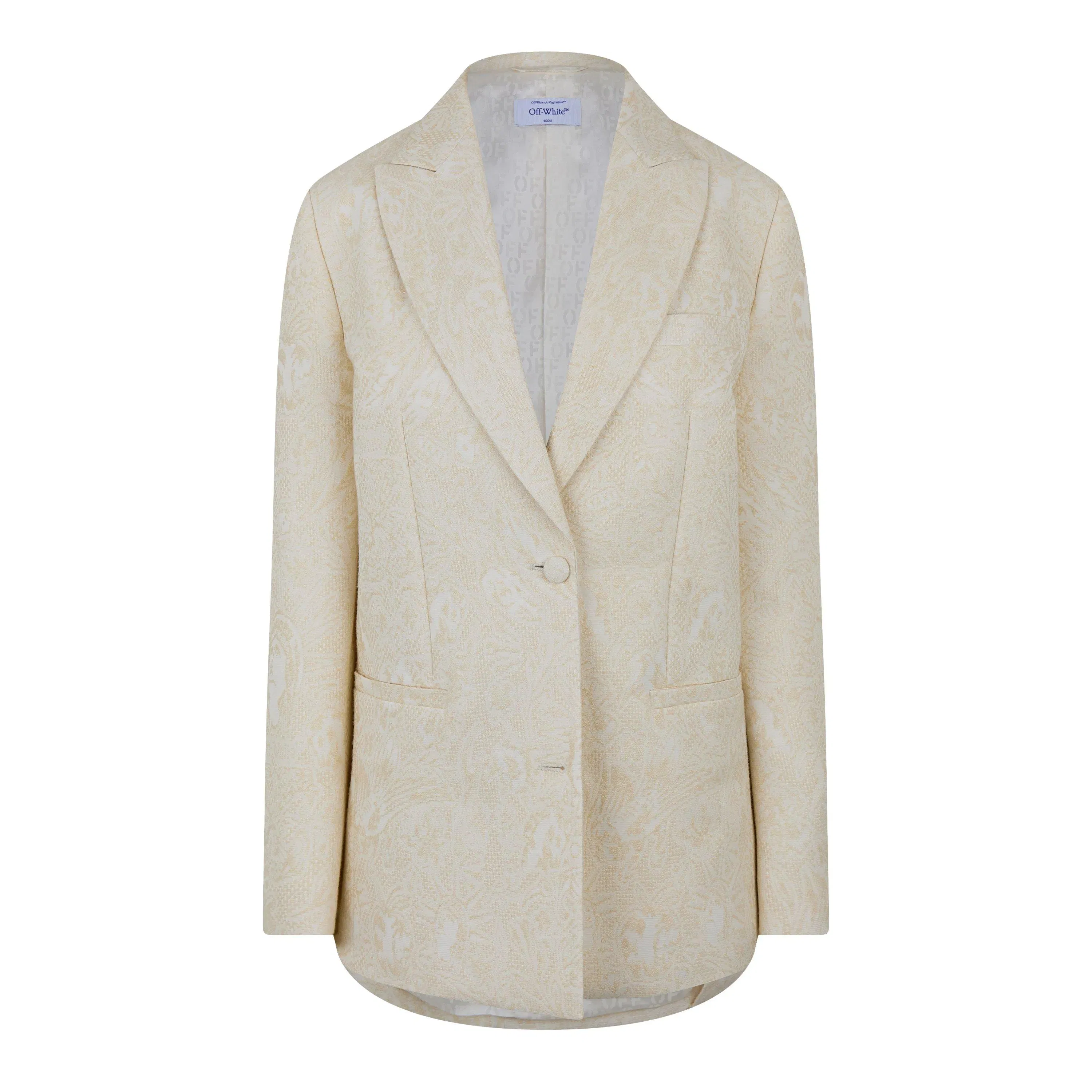 Wool-Mix Structured Raw-Edge Suit Jacket