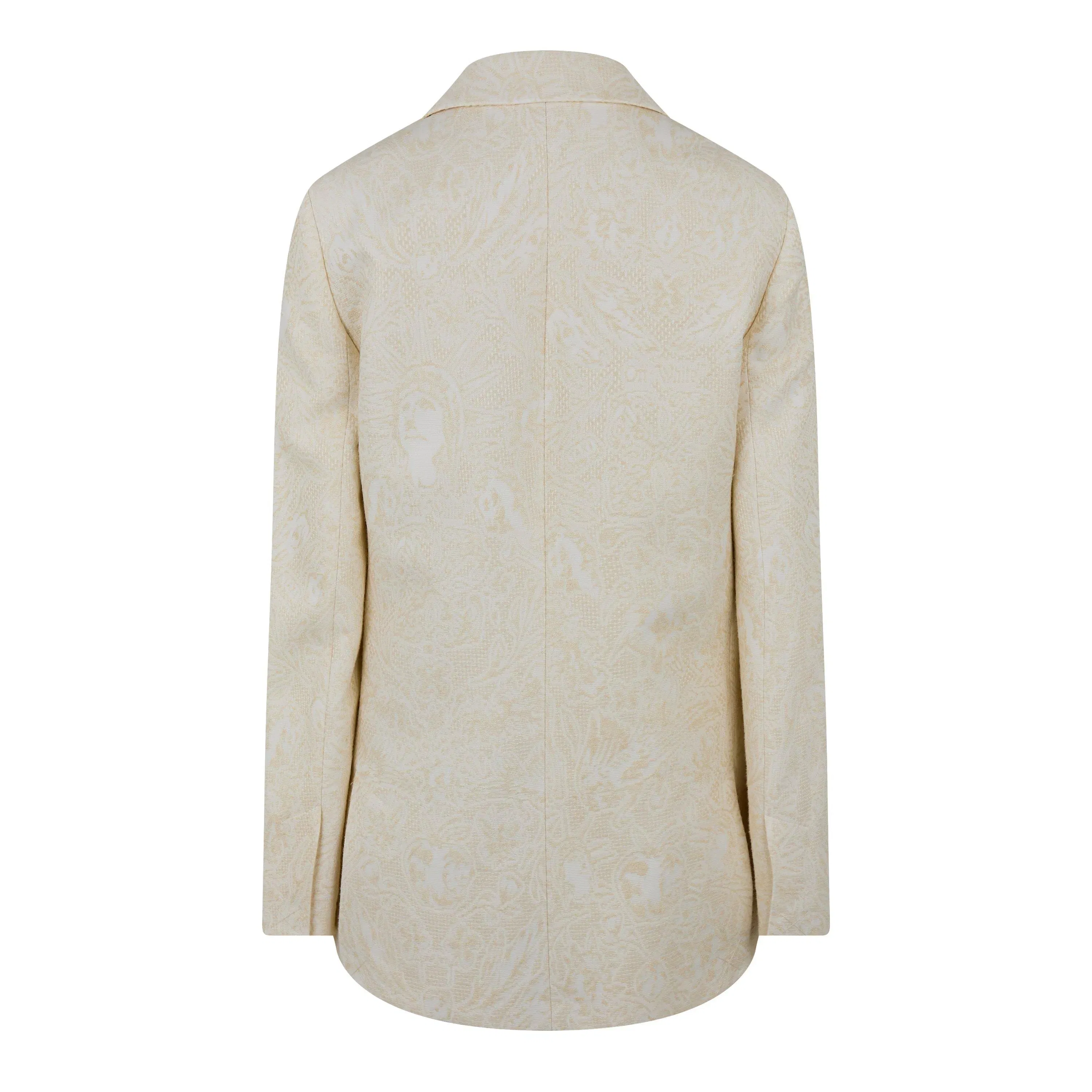 Wool-Mix Structured Raw-Edge Suit Jacket