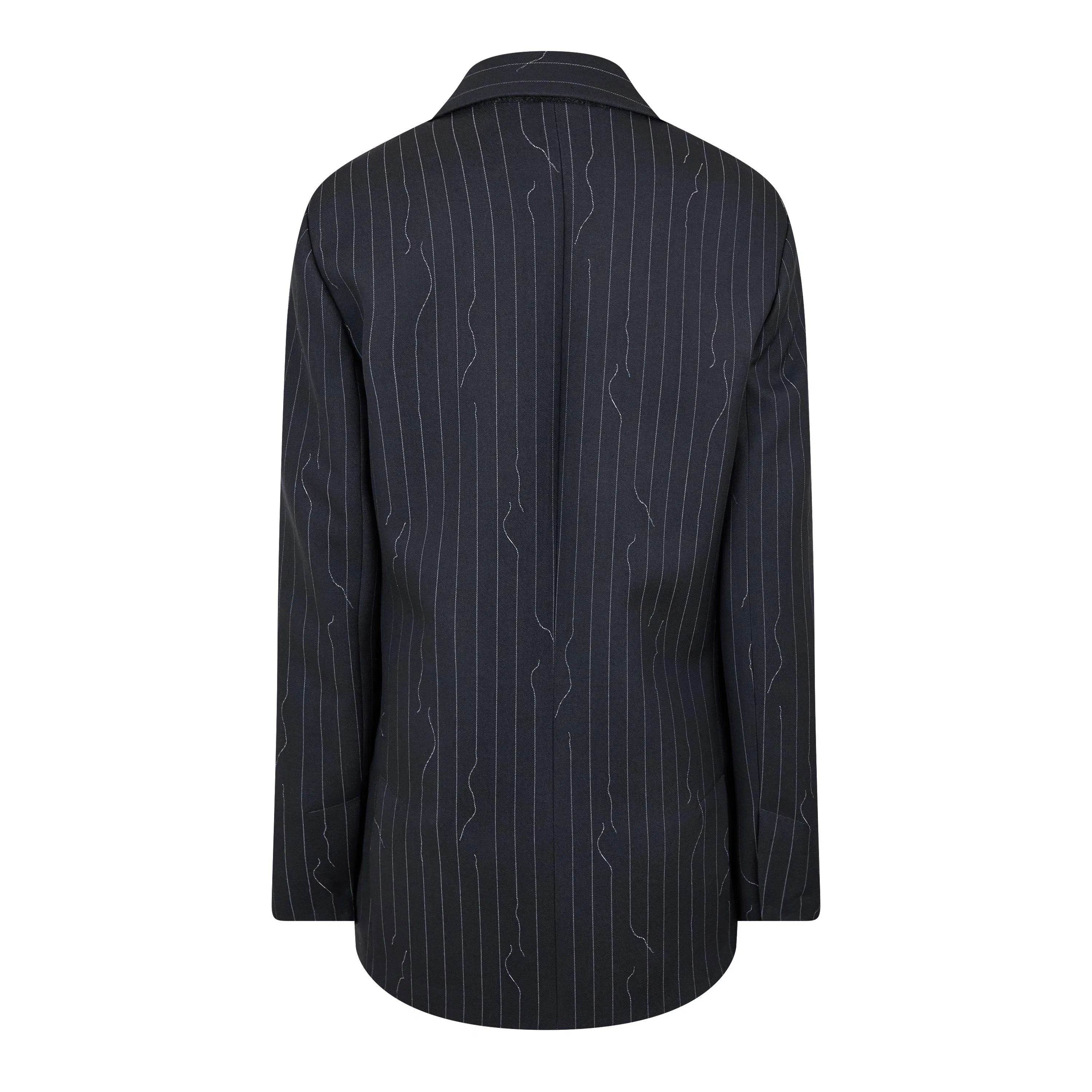 Wool-Mix Structured Raw-Edge Suit Jacket