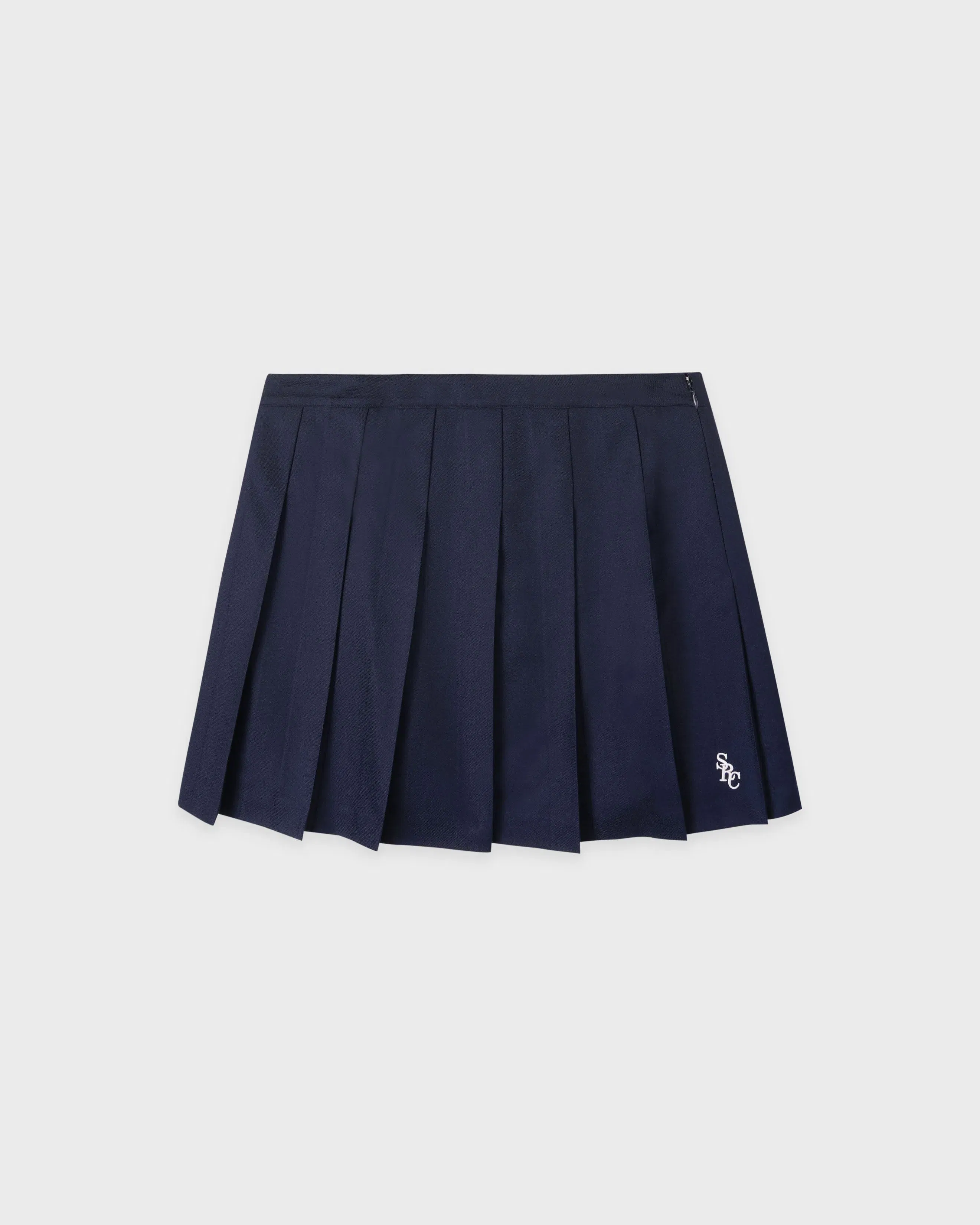 SRC Wool School Skirt - Navy/Ecru