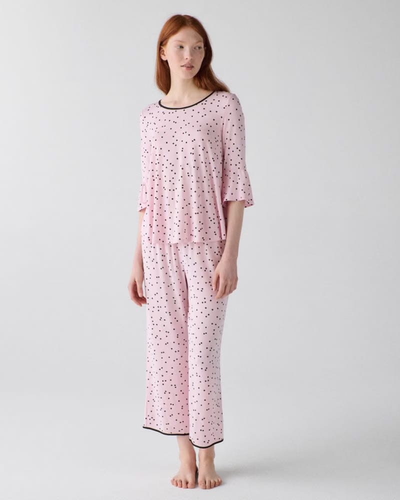 Pink Dot Long Pj Set