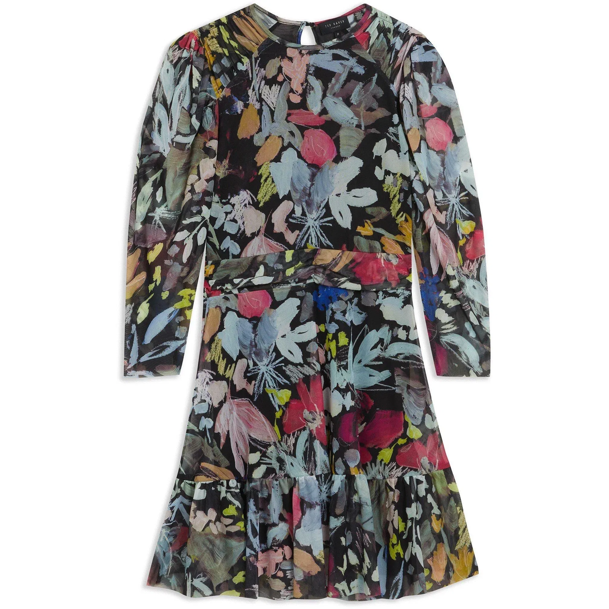 Payslyy Mesh Mini Skater Dress