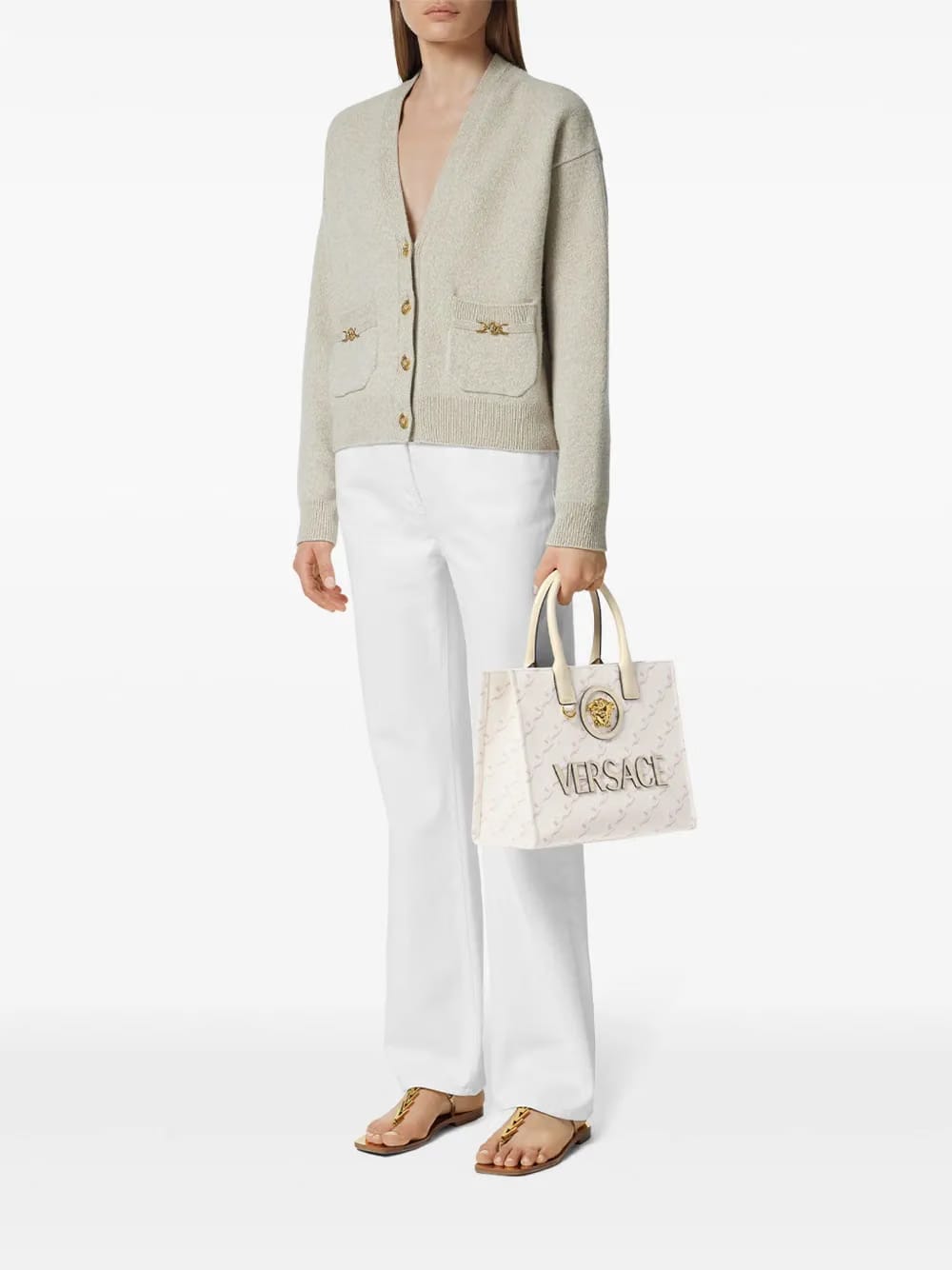 small Chain Stripes La Medusa tote bag