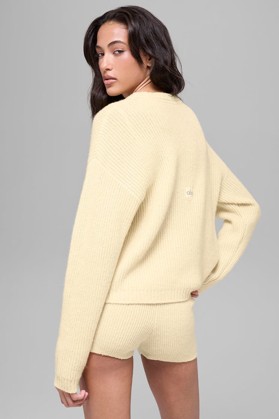 Wool Cashmere Ribbed Noble Crewneck Sweater