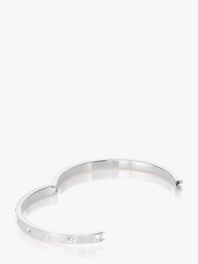 Set in Stone Hinged Silver Bangle