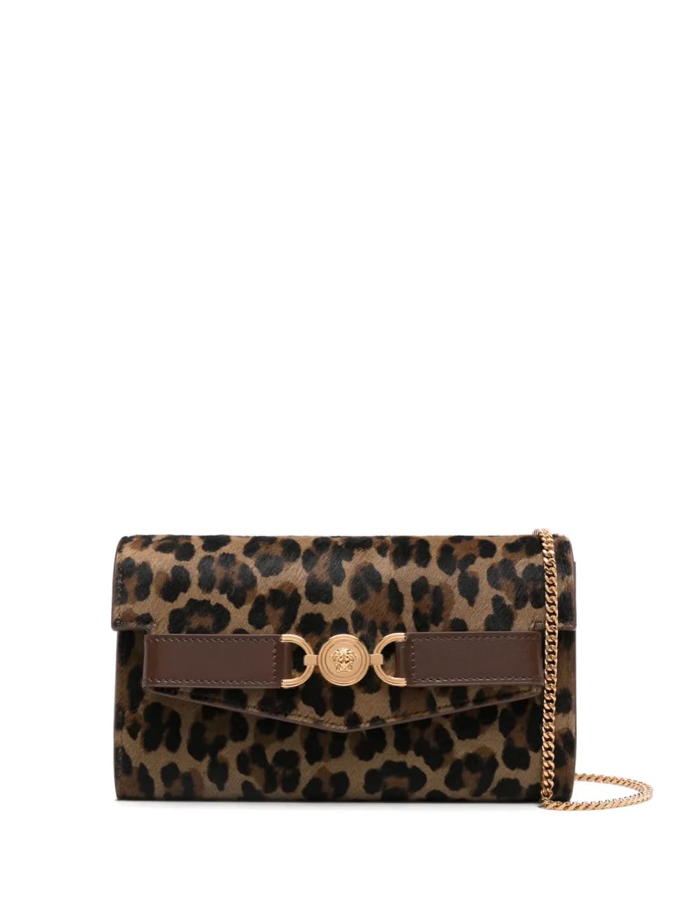 leopard-print clutch bag