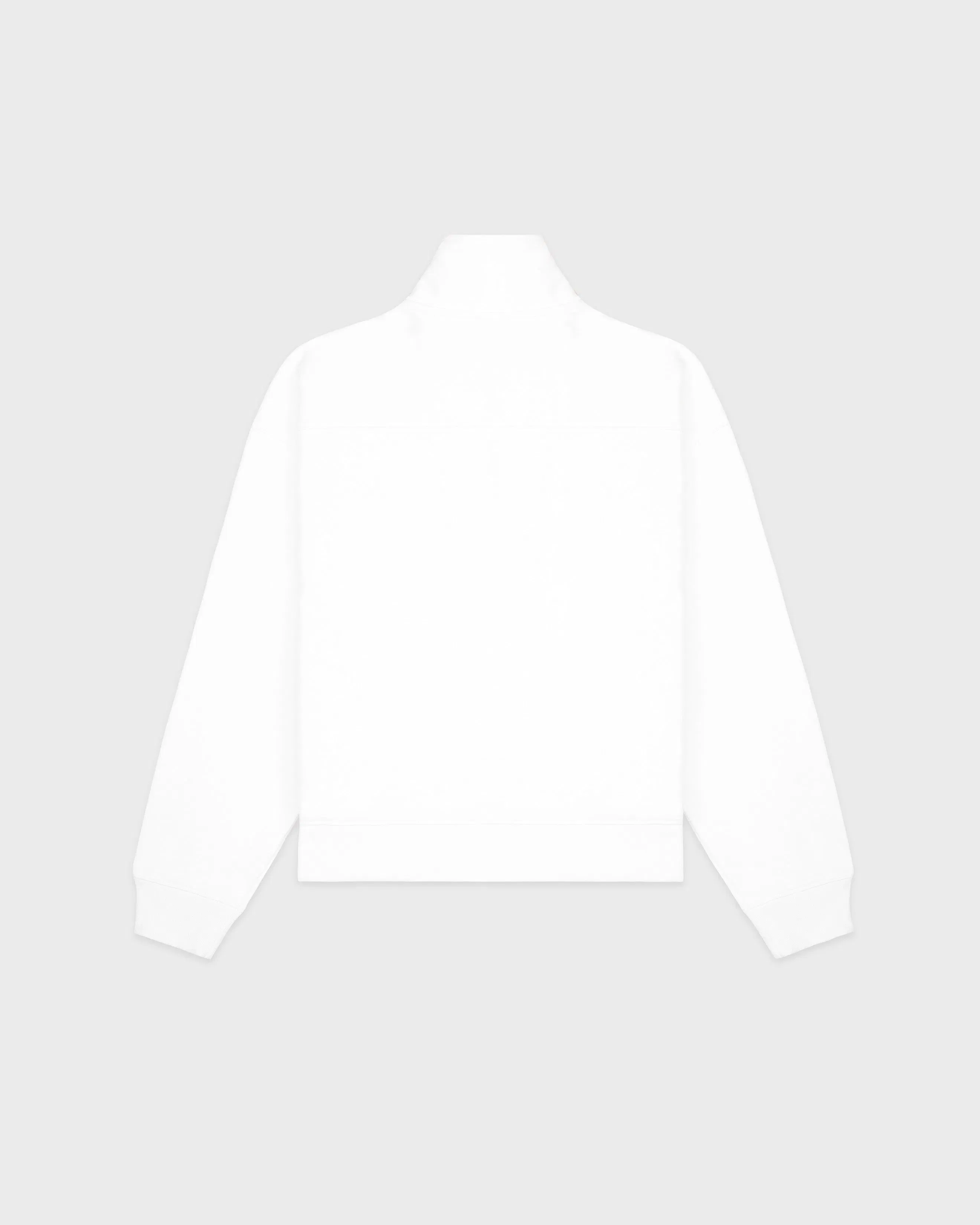NY Crest Embroidered Quarter Zip - White