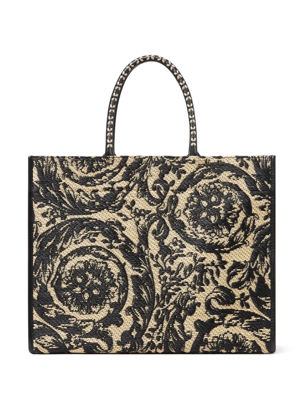 large Barocco Athena raffia tote bag