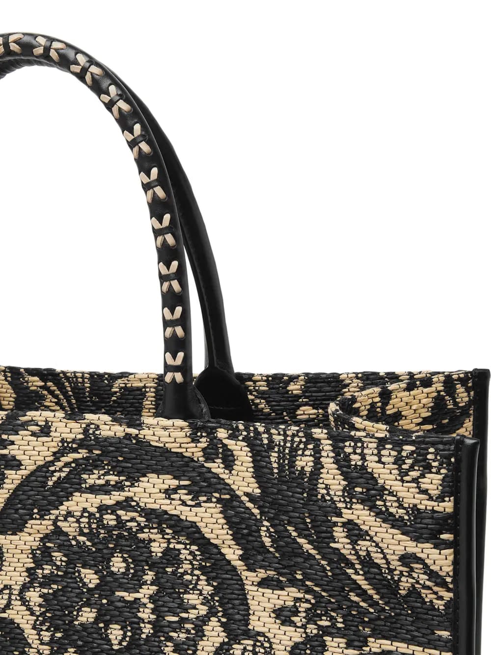 large Barocco Athena raffia tote bag